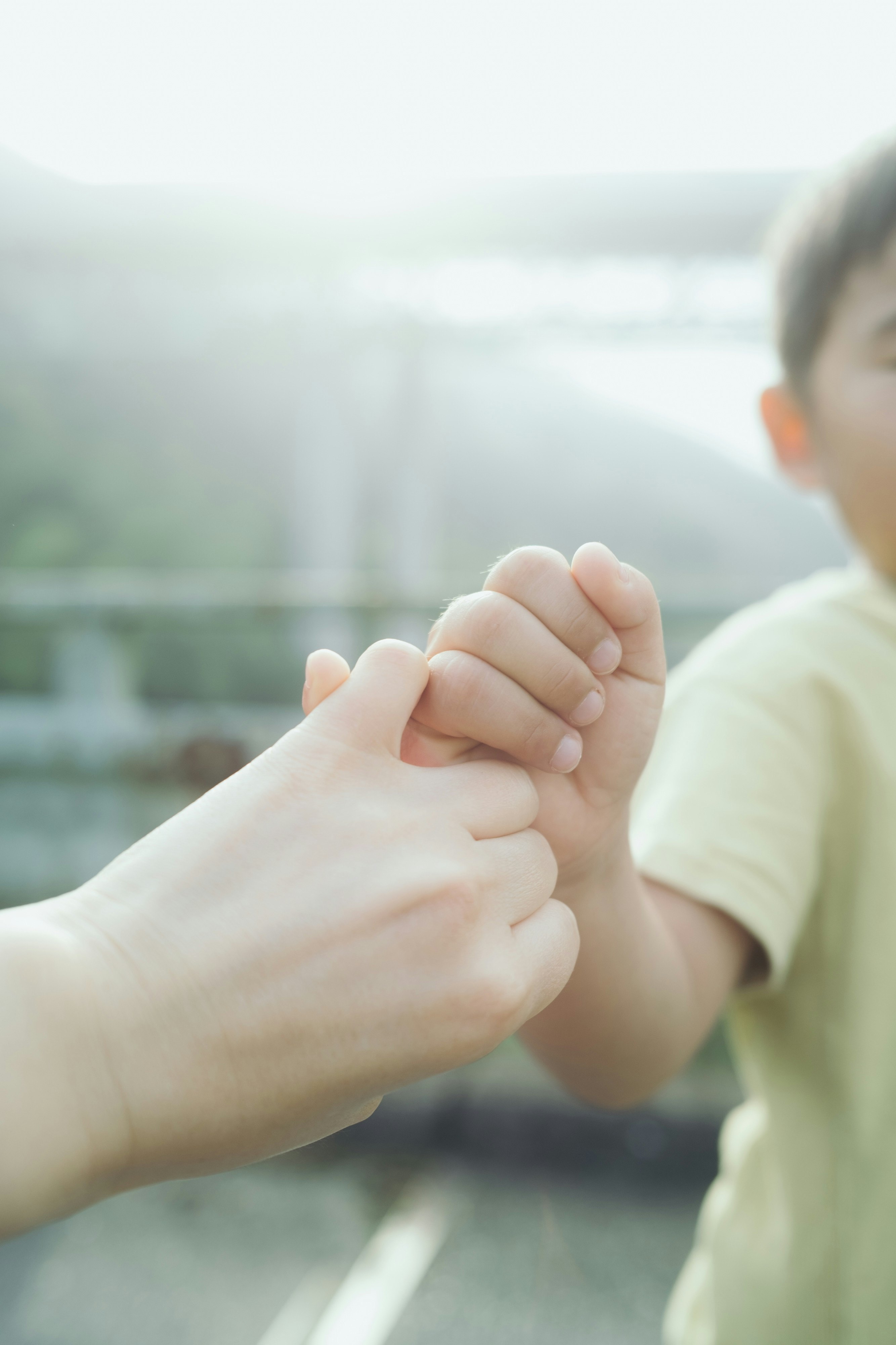 手をつなぐ親子のぬくもり