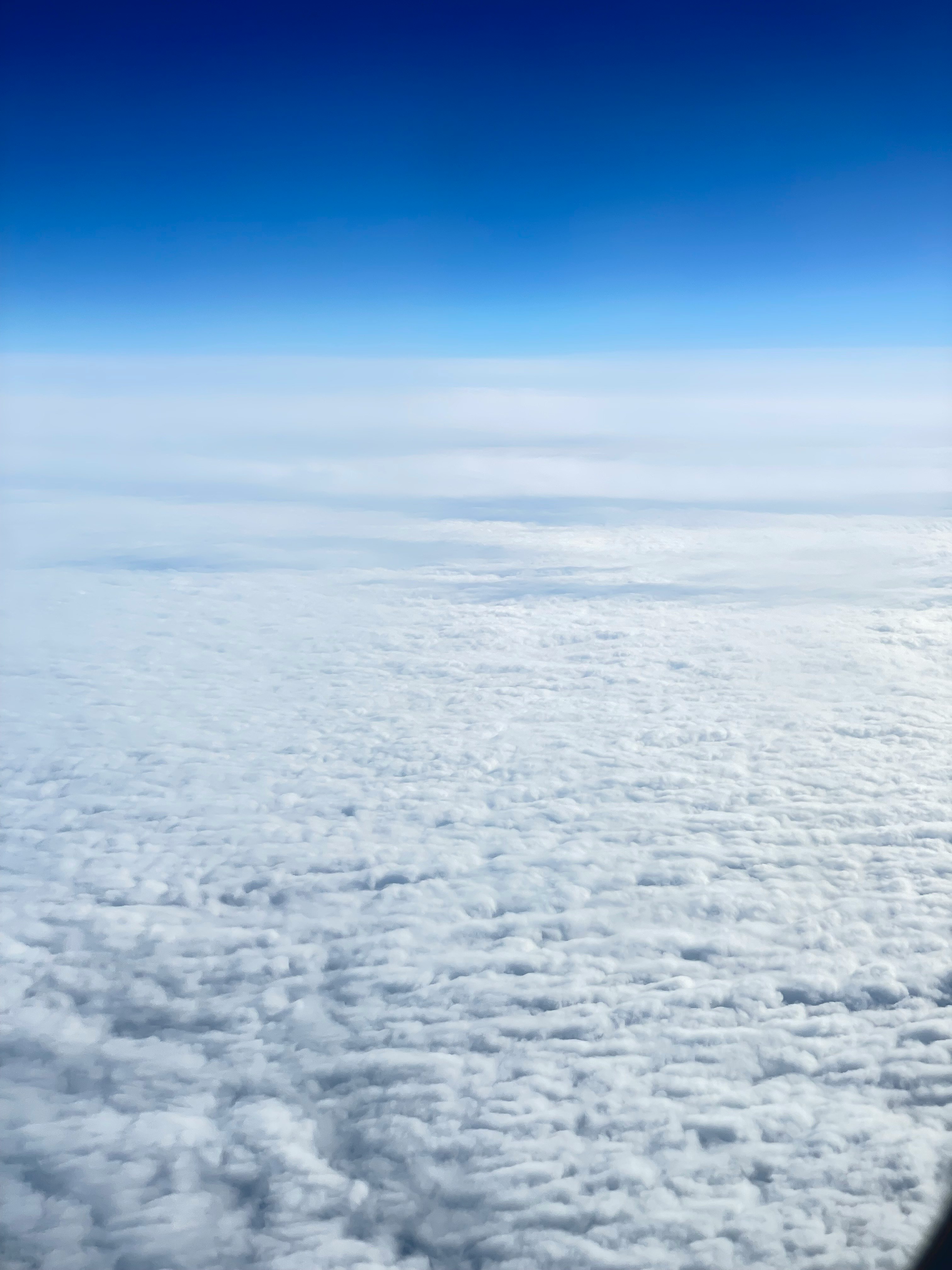 雲海の上に広がる青い空