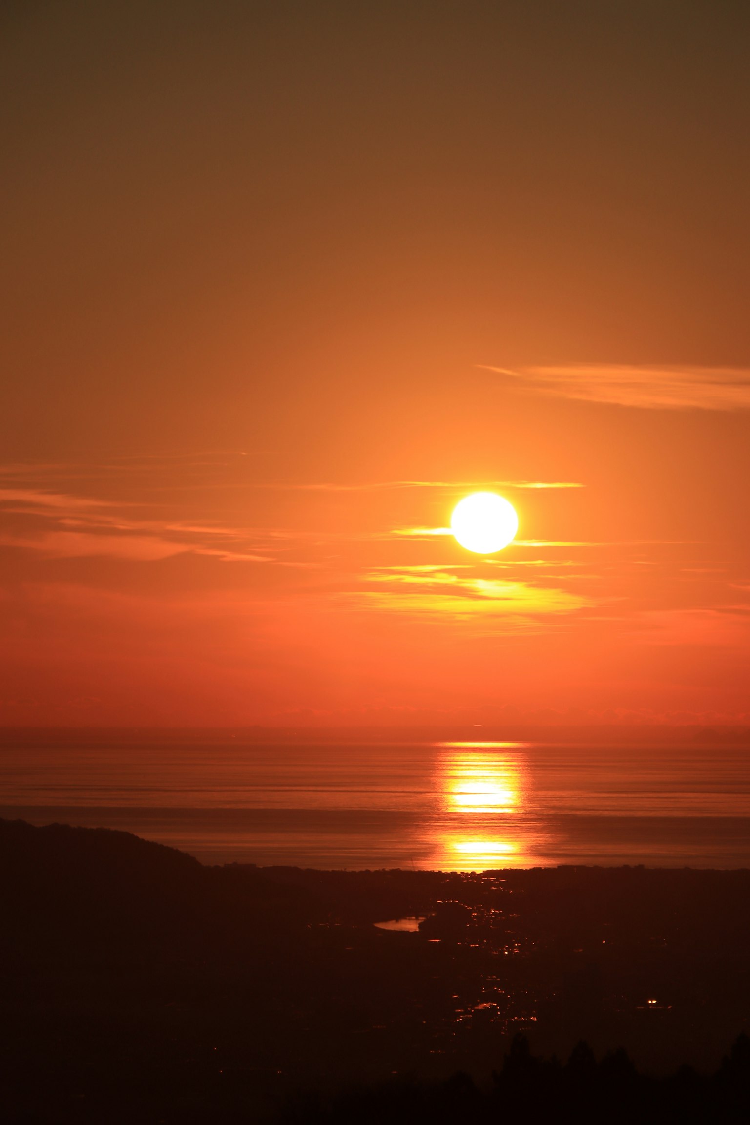 Beautiful sunset over the ocean