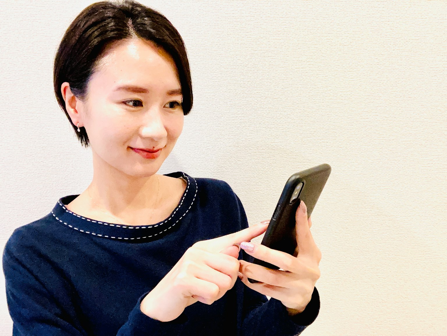 Portrait of a woman using a smartphone