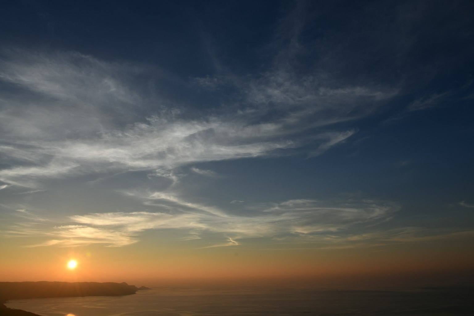海上日落的美丽风景