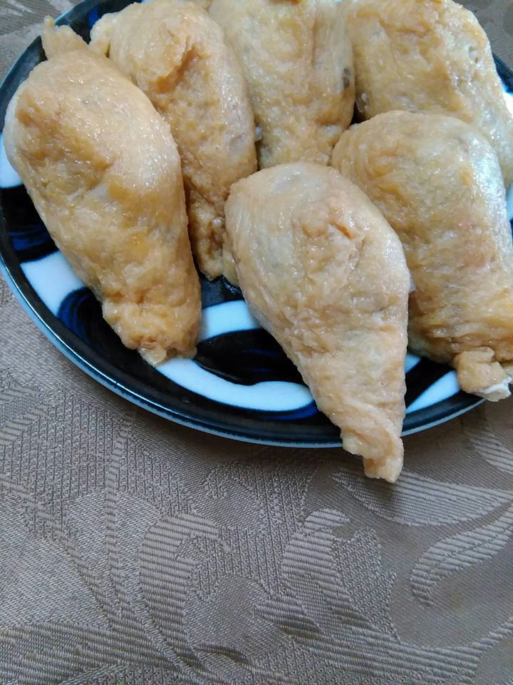 close-up of fried dumplings on a plate