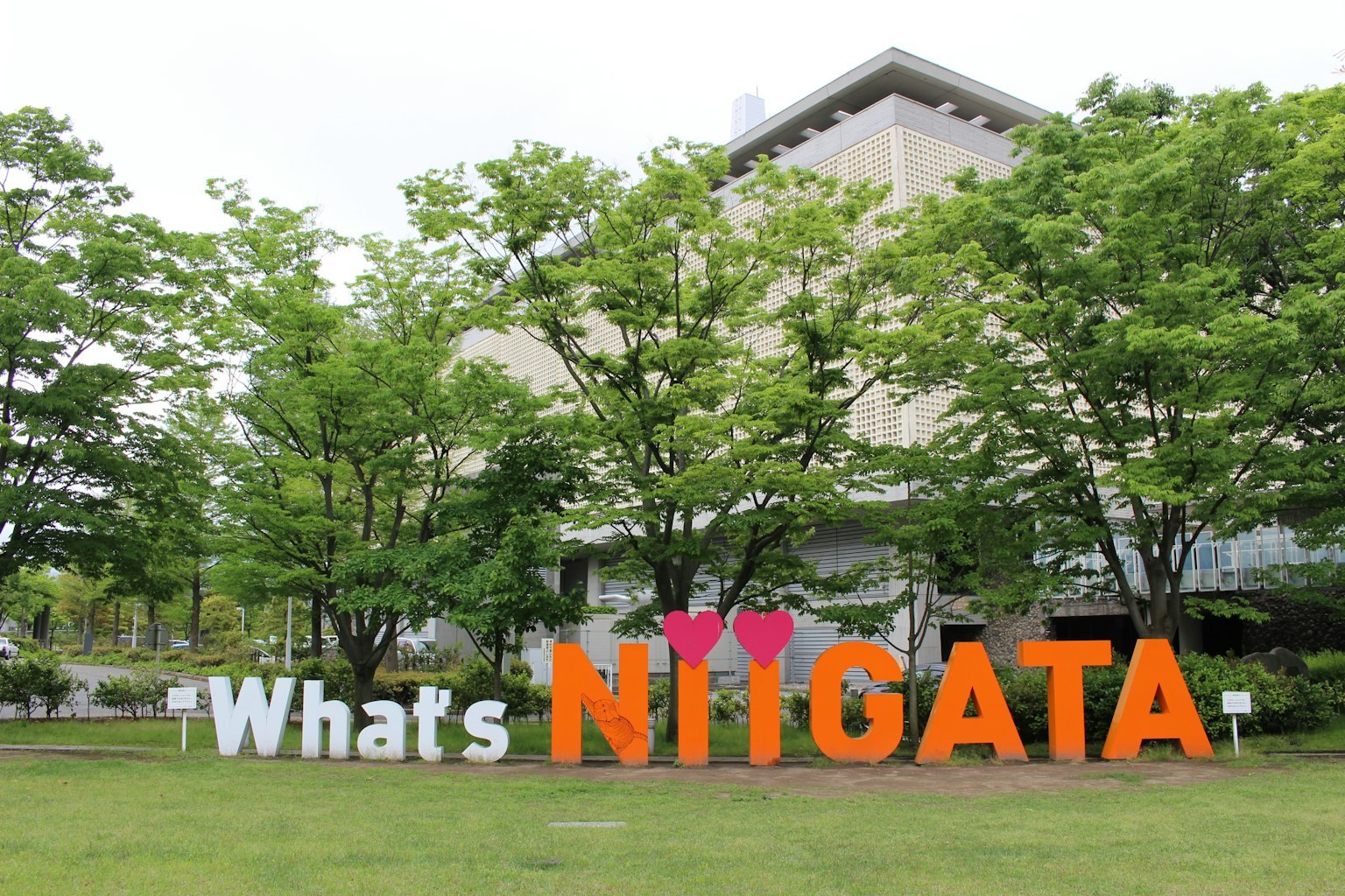 Colorful sign displaying love for Niigata