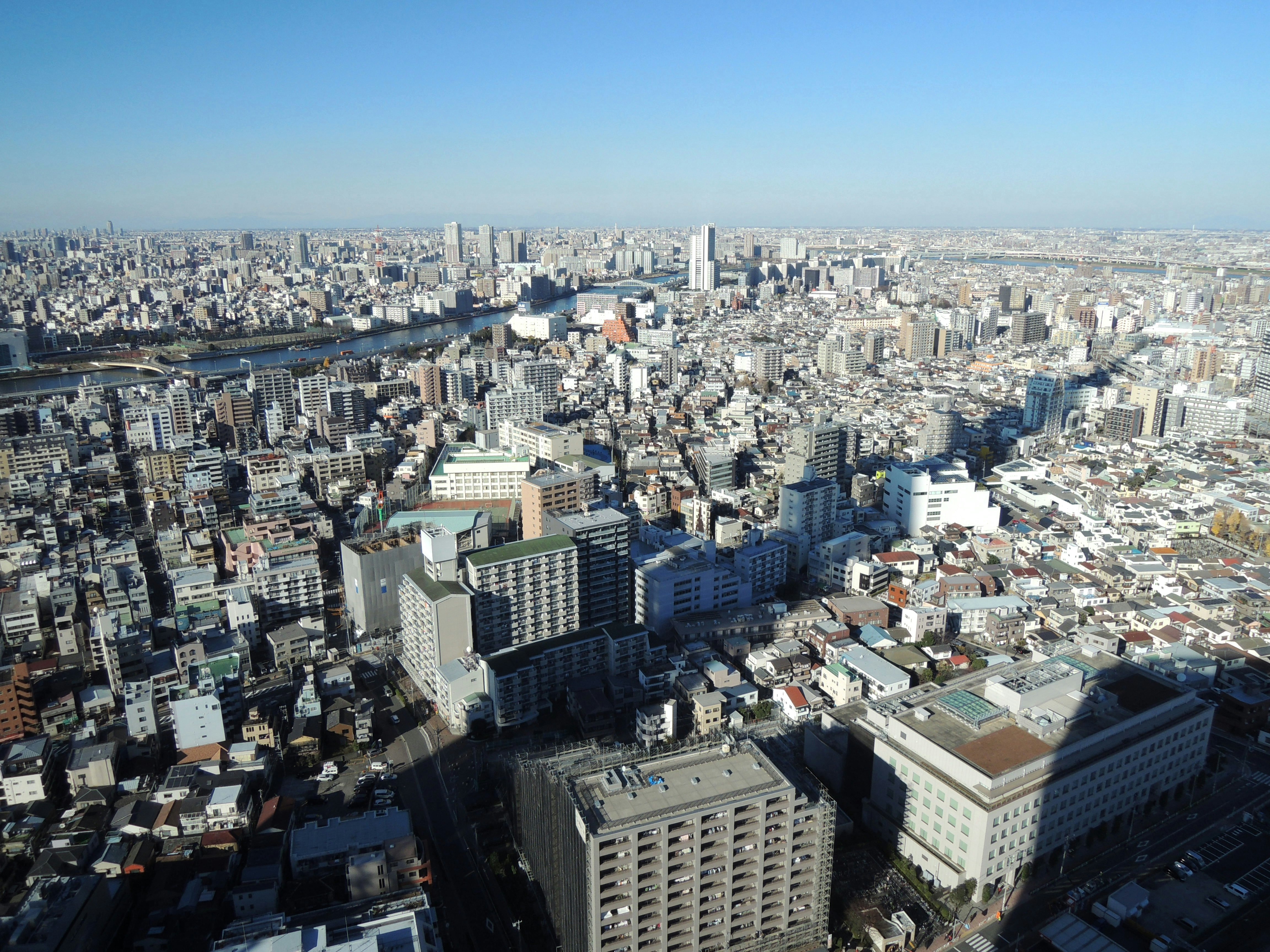 aerial cityscape of dense high-rise buildings