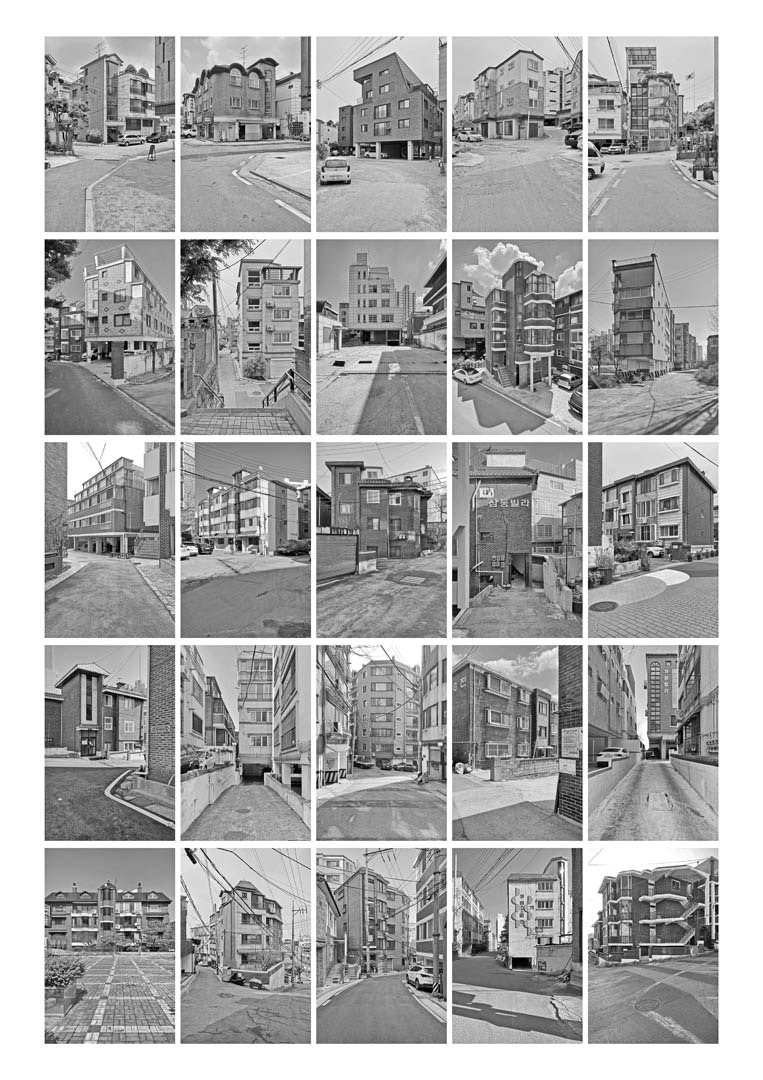 路地に面した集合住宅の外観