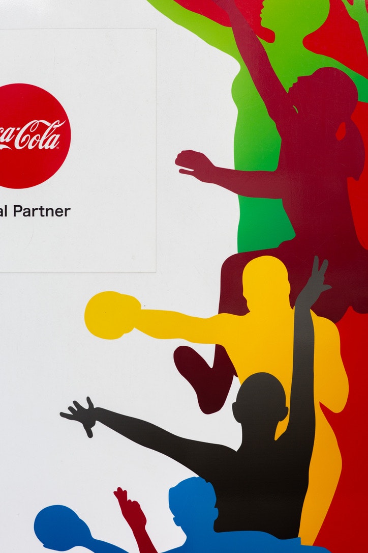 colorful mural with human silhouettes