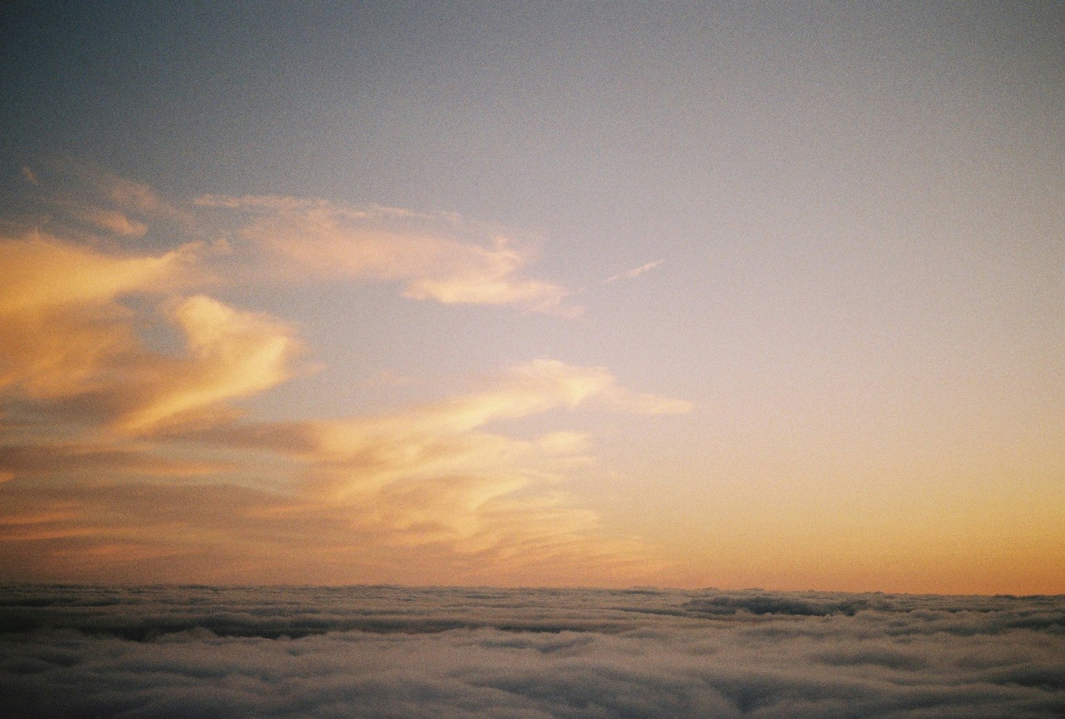 Beautiful clouds and sunset colors in the sky