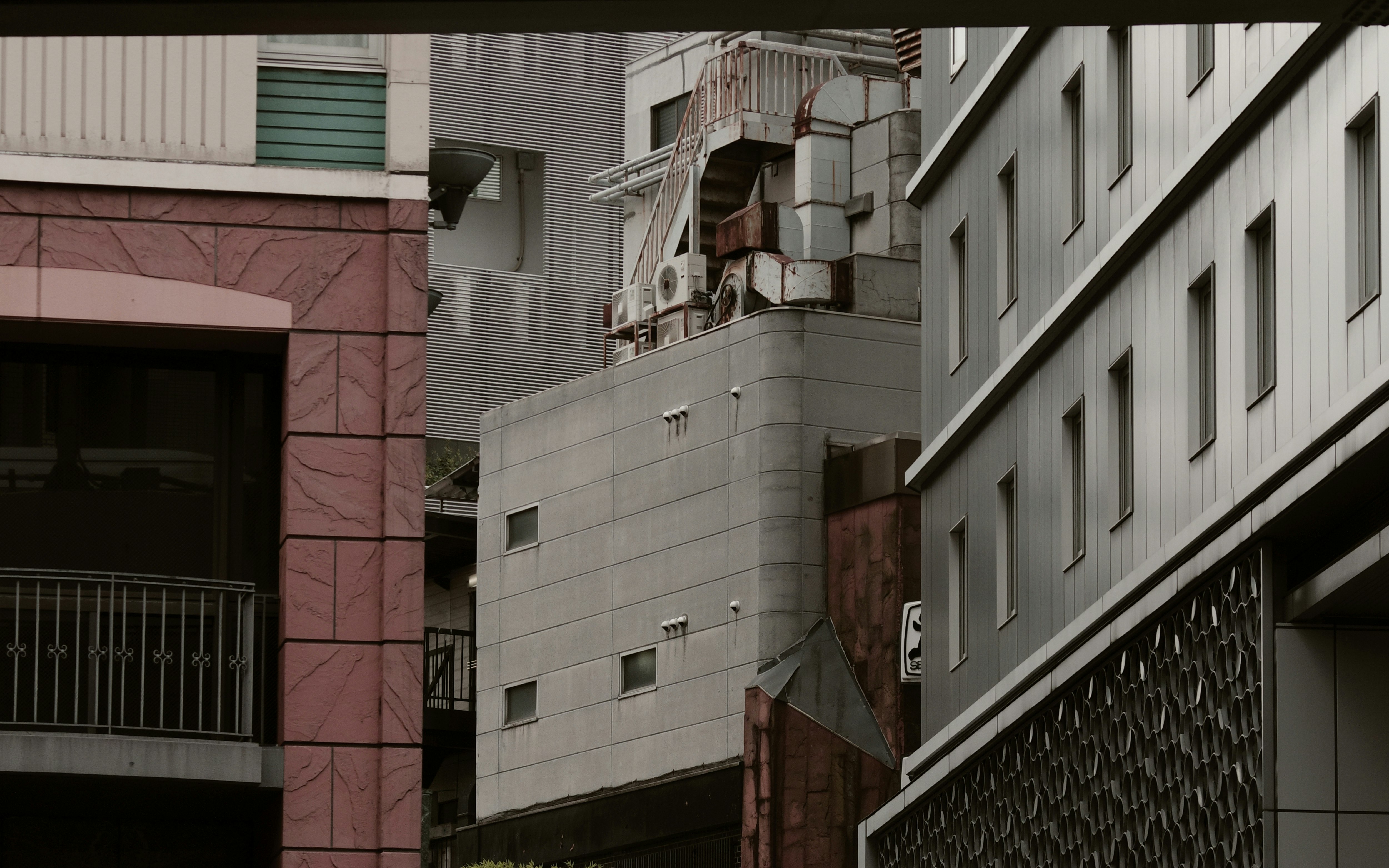 路地の建物群と街並みの景観