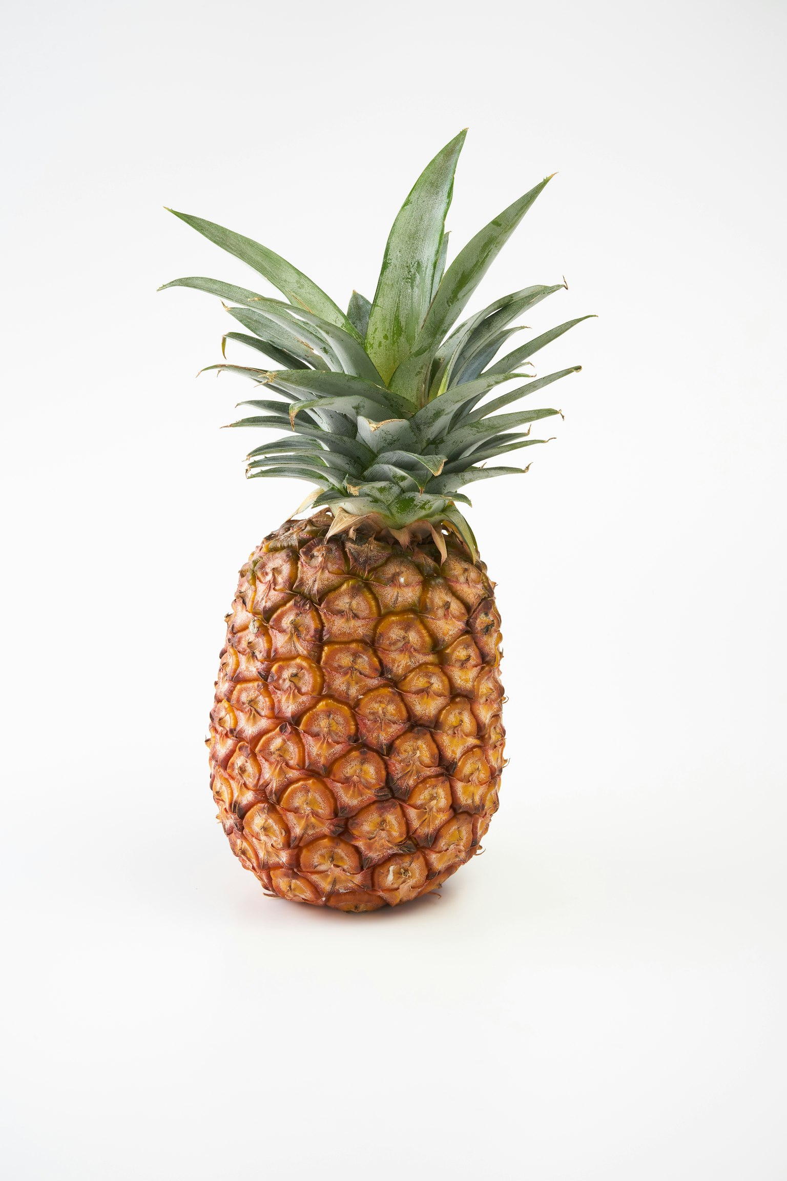Piña madura sobre fondo blanco