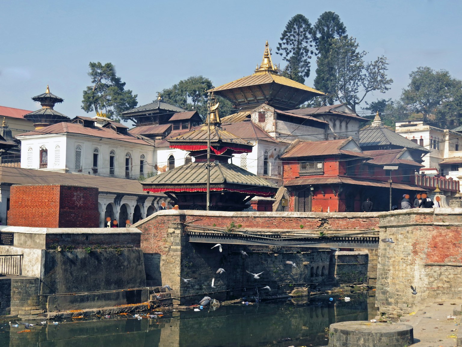 Scenic view of sacred temples and traditional architecture in Kathmandu