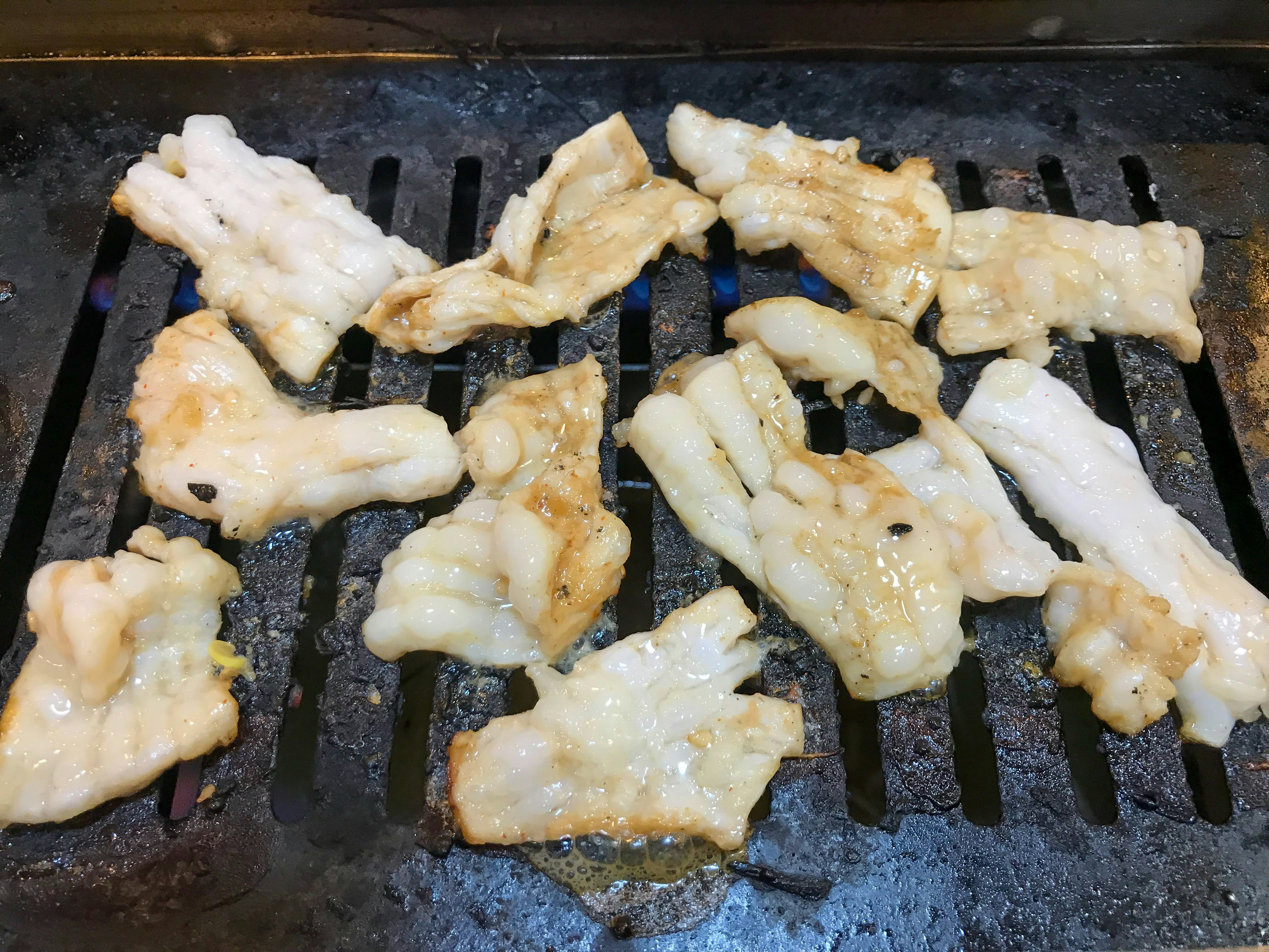 網焼きの鶏肉と脂がジュワッと広がる鉄板