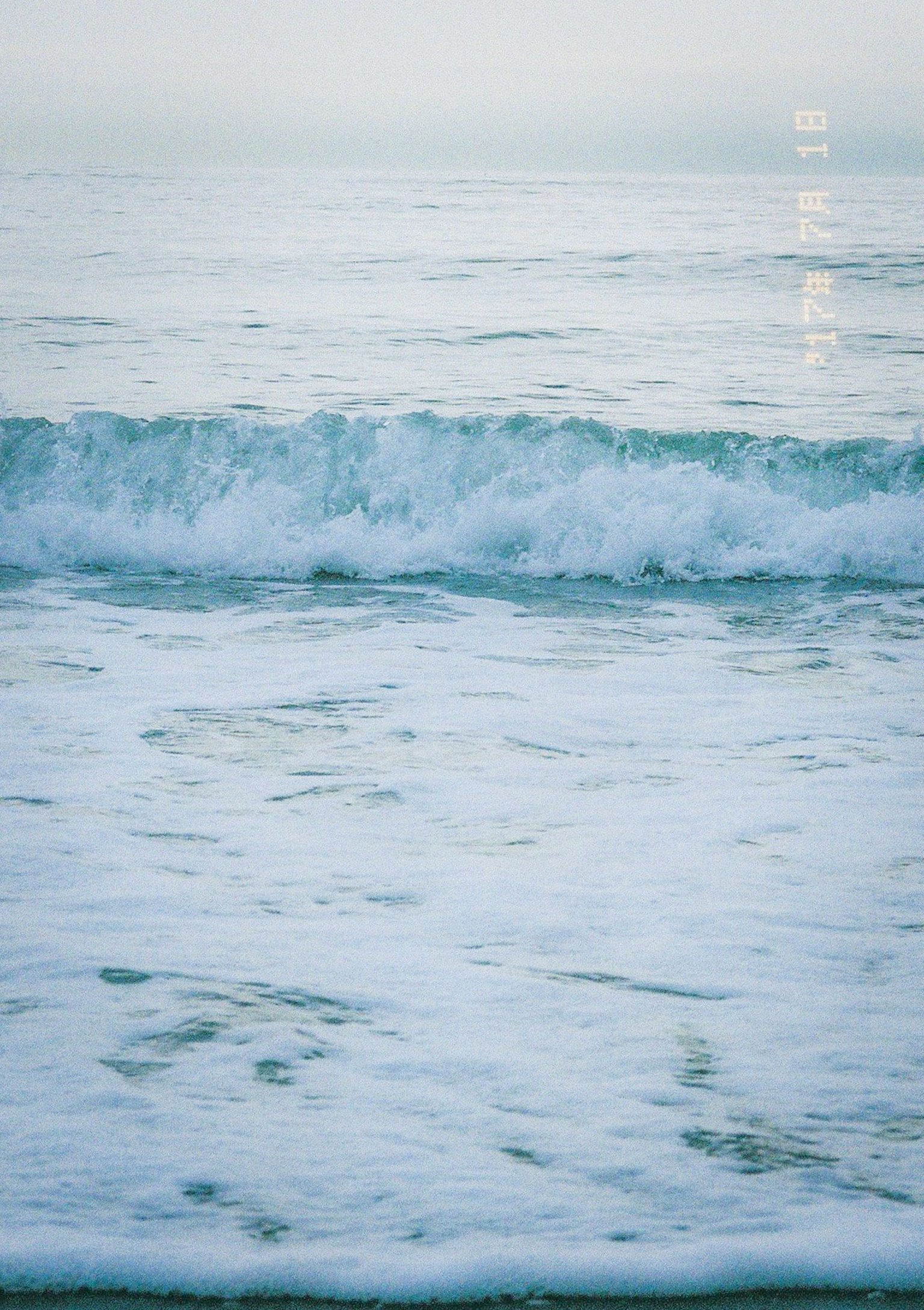 Onde oceaniche delicate che si infrangono sulla riva