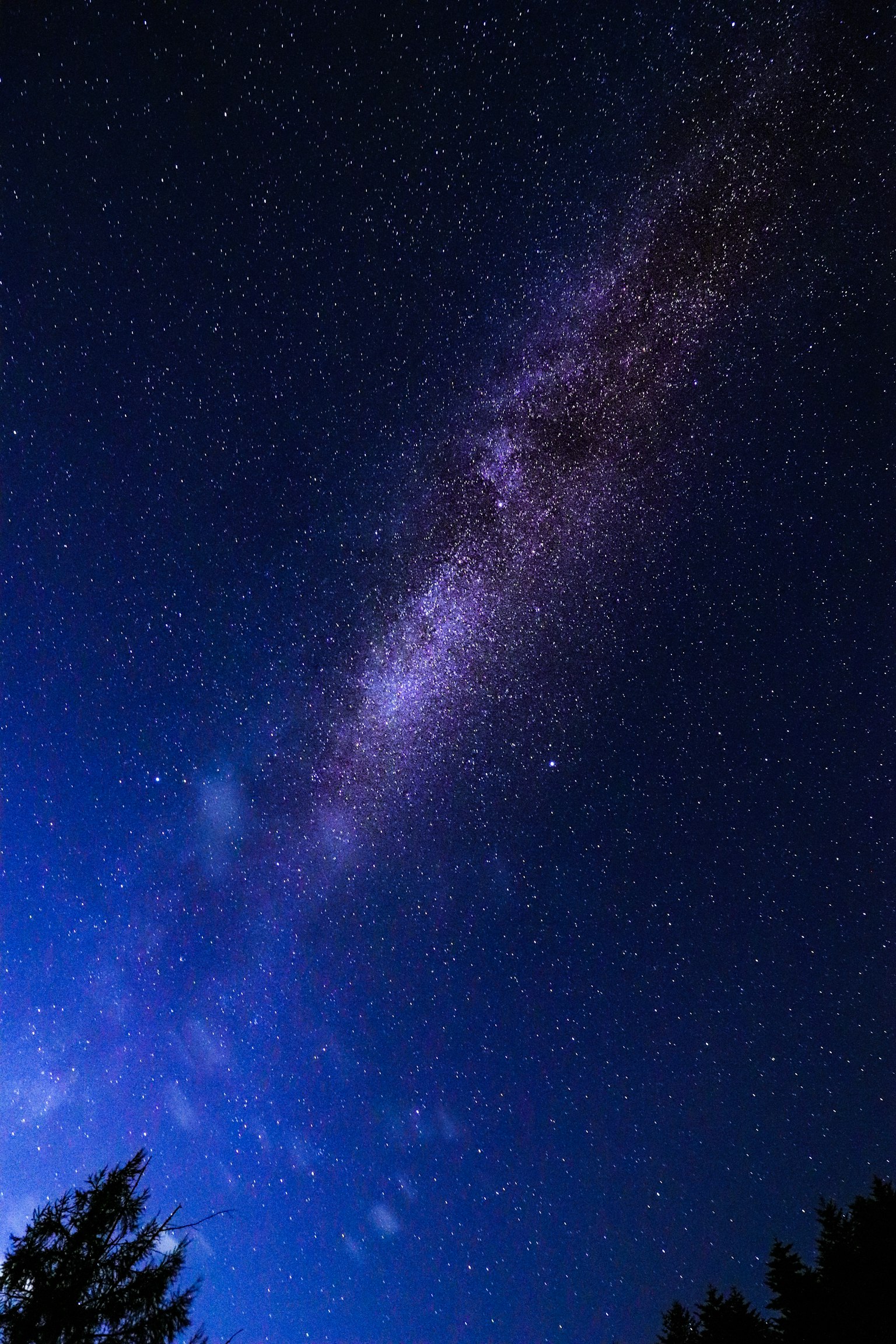 Beautiful Milky Way and twinkling stars in the night sky