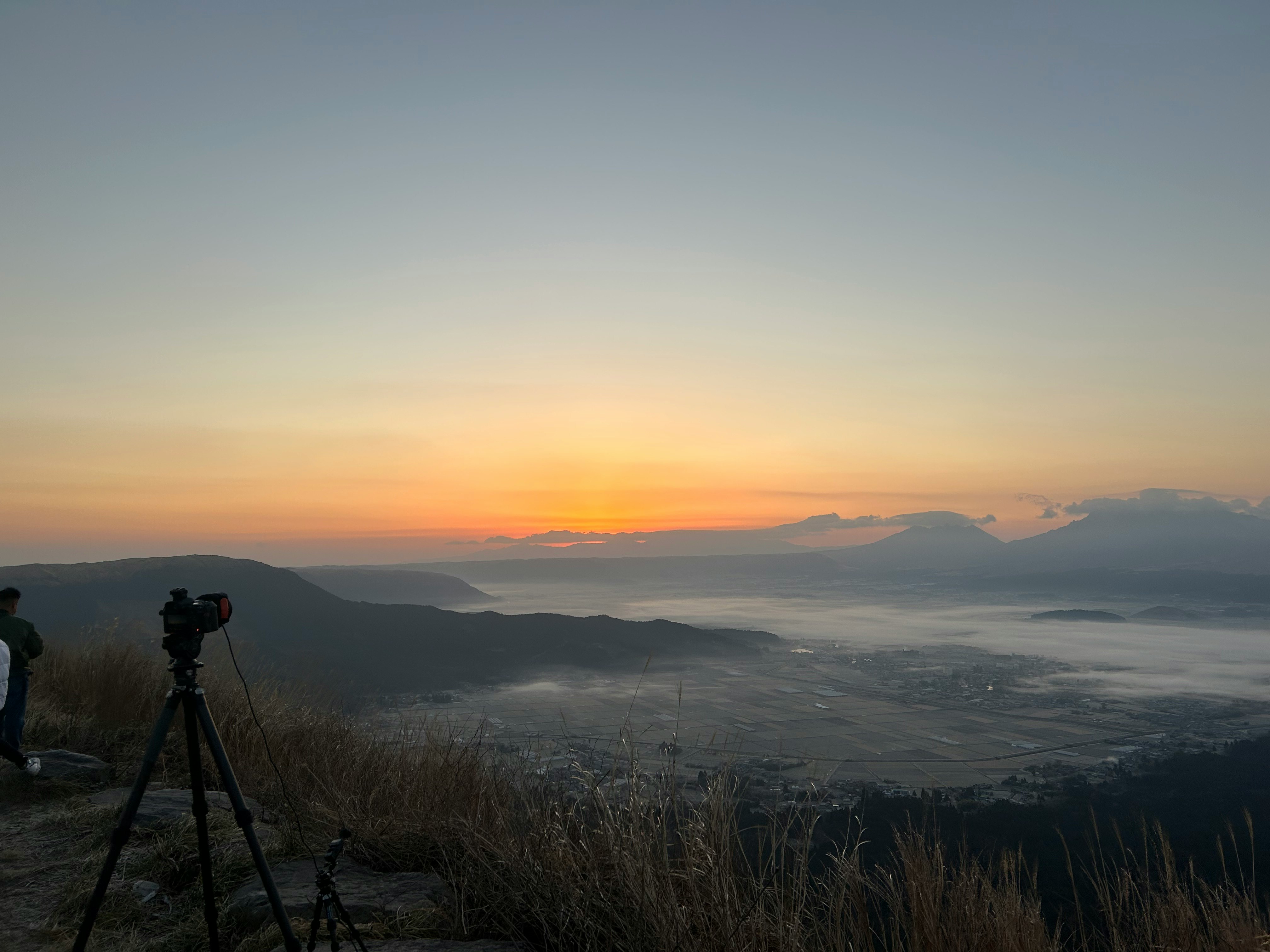 Winter sea and sky view along Kyushu Scenic Road
