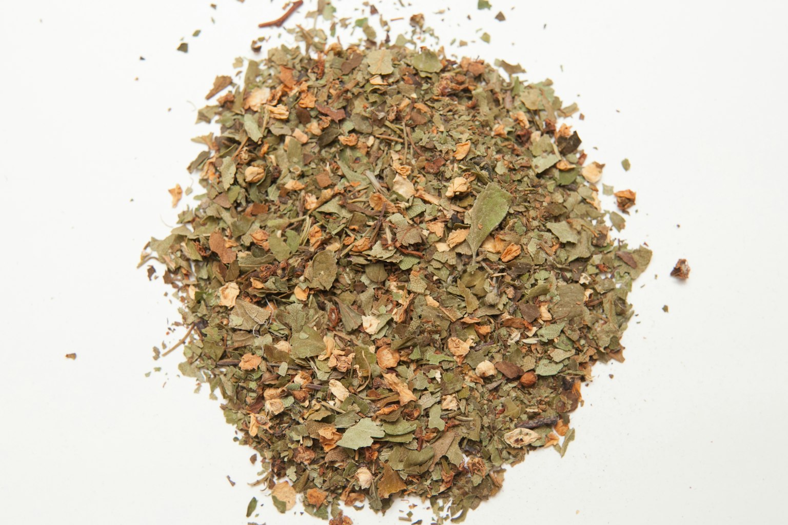 A mound of finely chopped herbs