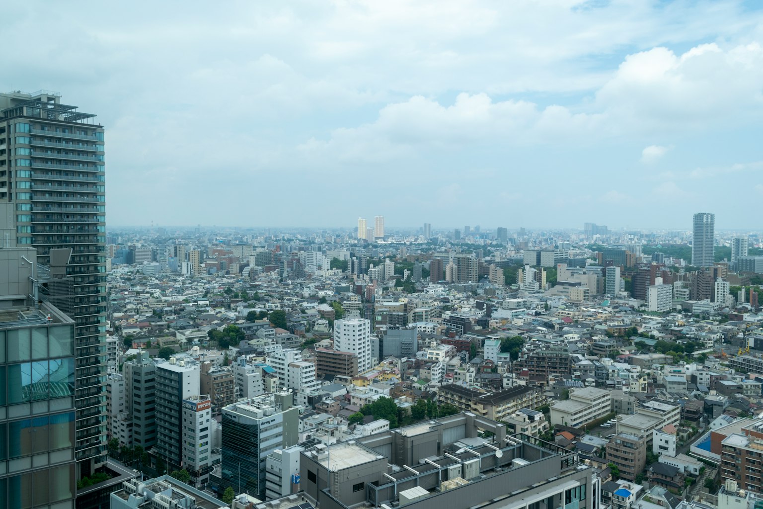 東京城市景觀的鳥瞰圖