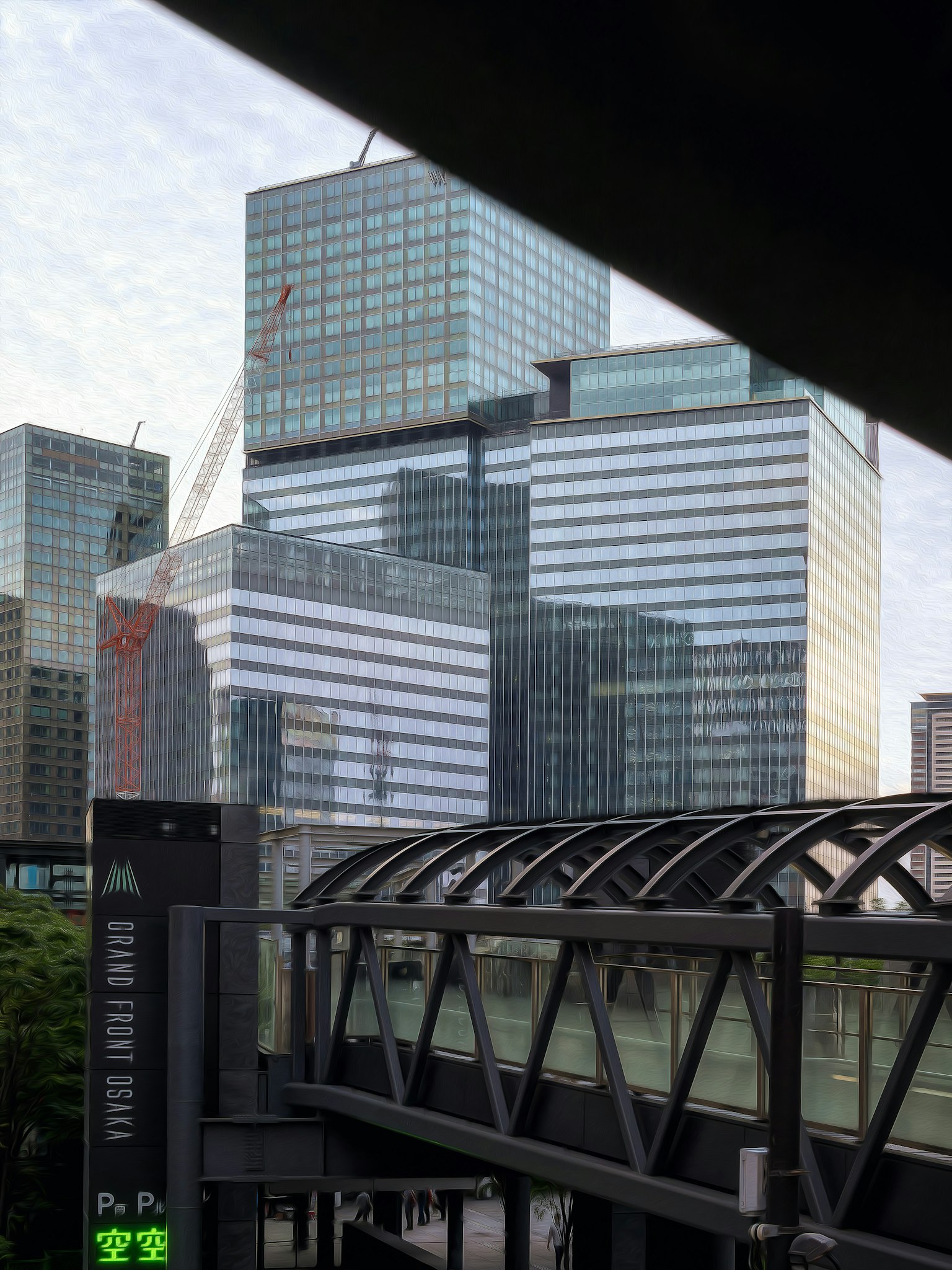 城市景观，特色现代建筑和玻璃立面