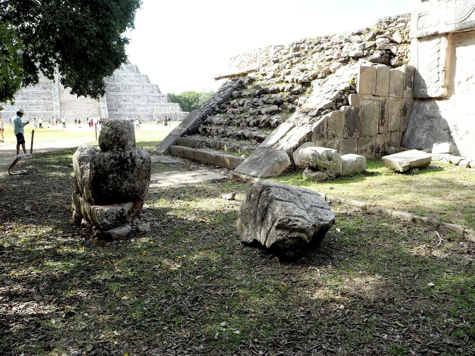 Landscape featuring ancient stone structures and steps