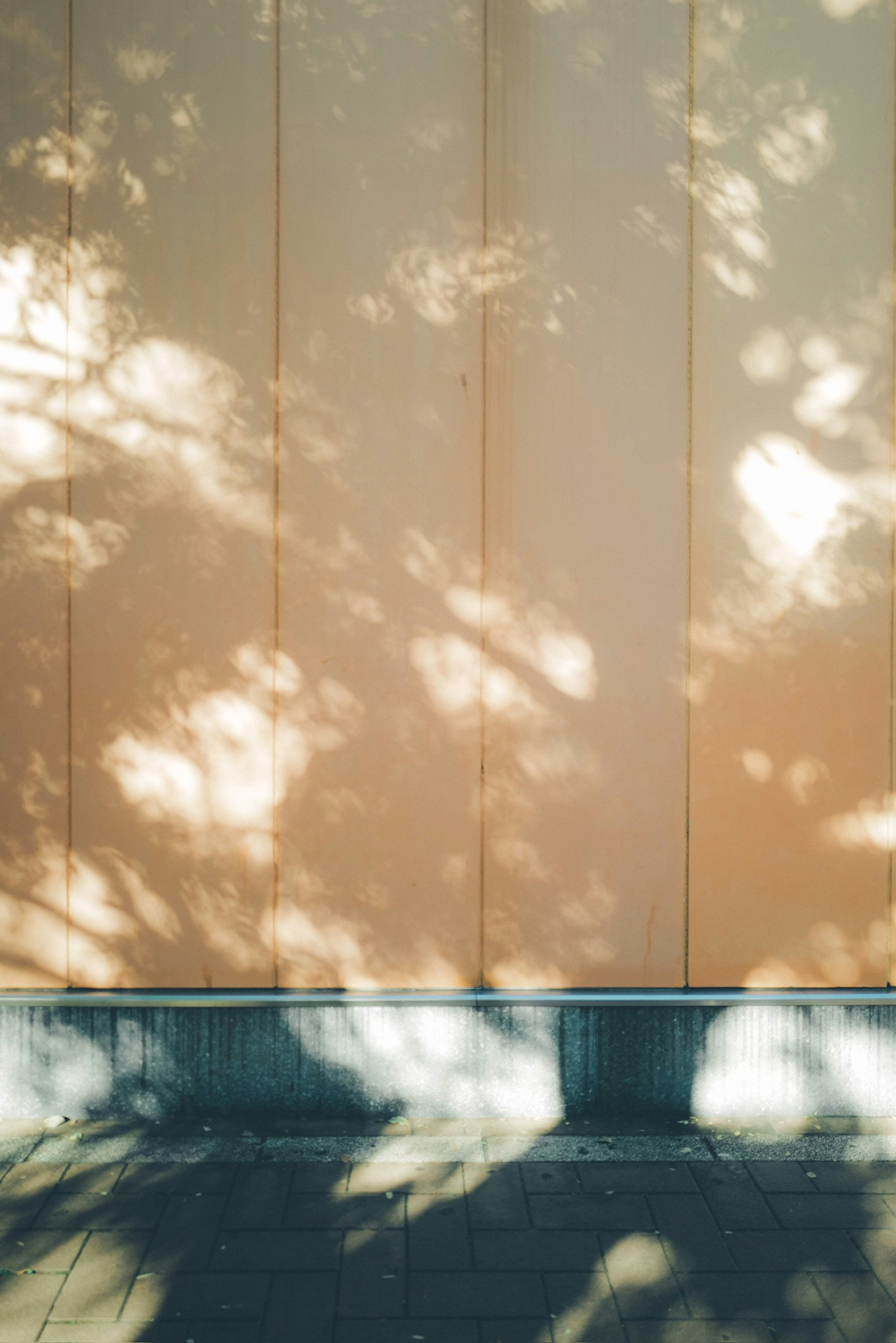 interior con luz del sol y sombras en pared y suelo