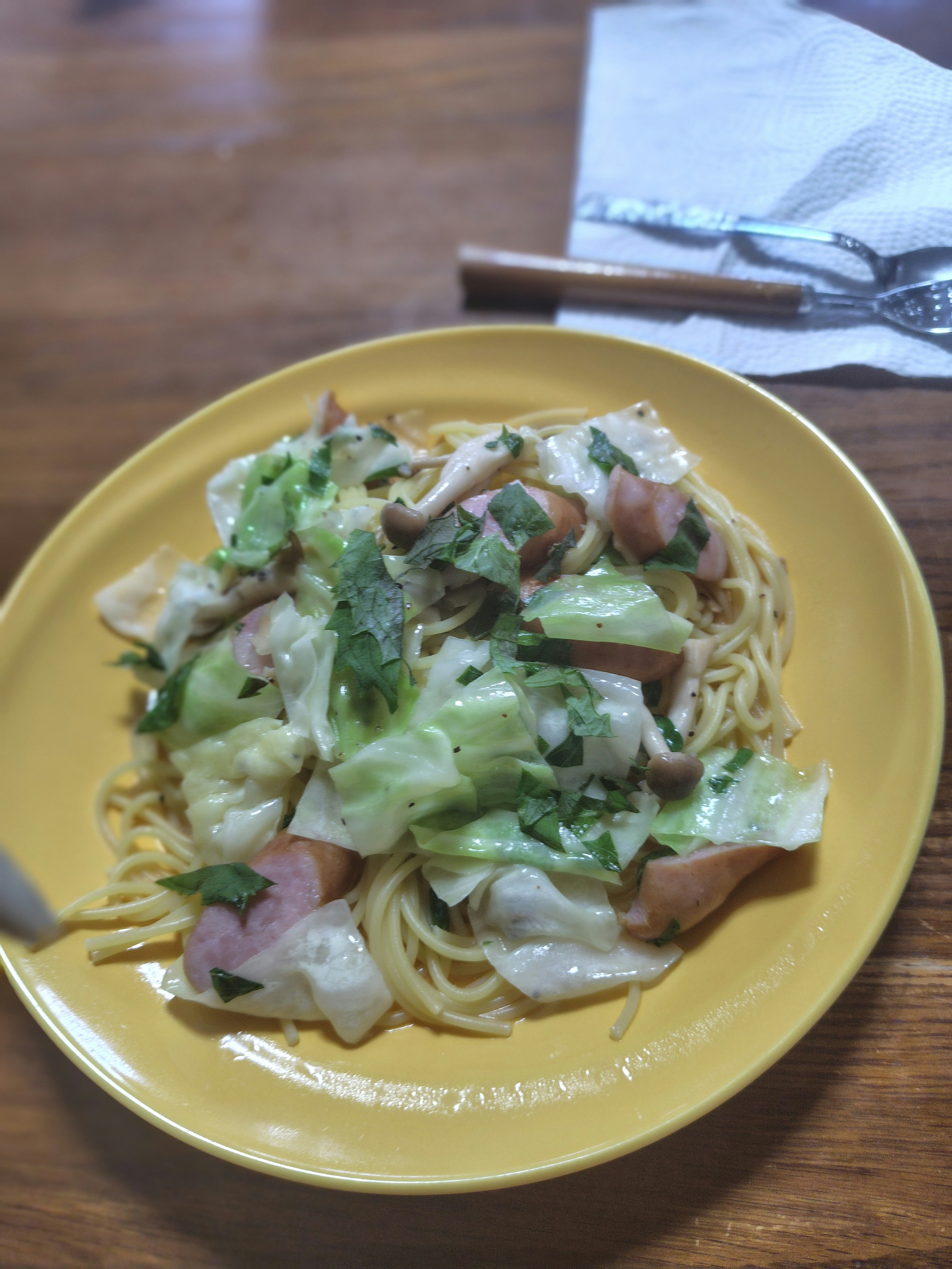 homemade pasta plate