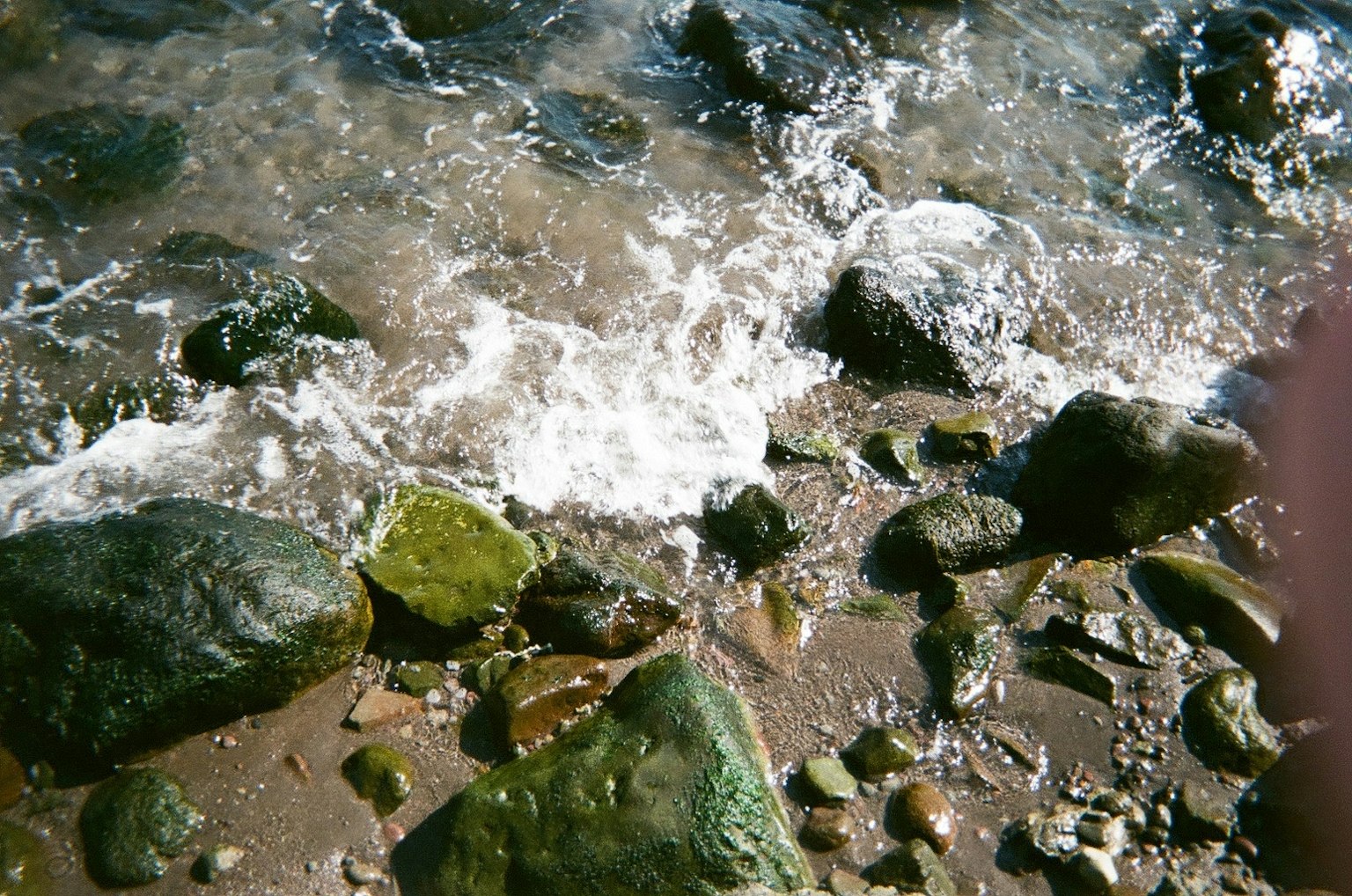 Immagine di una costa rocciosa con onde