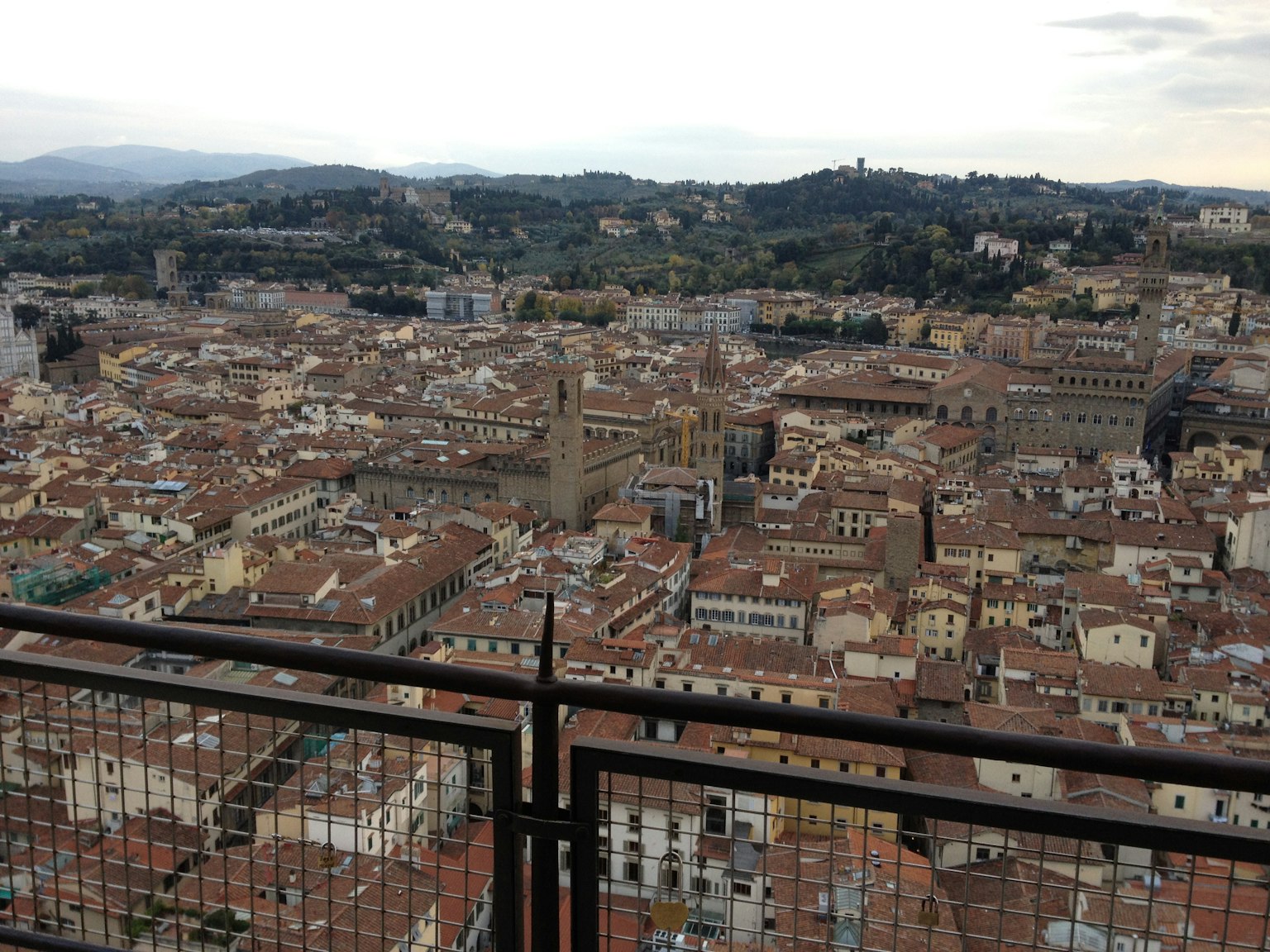 Vista panoramica dei tetti di Firenze