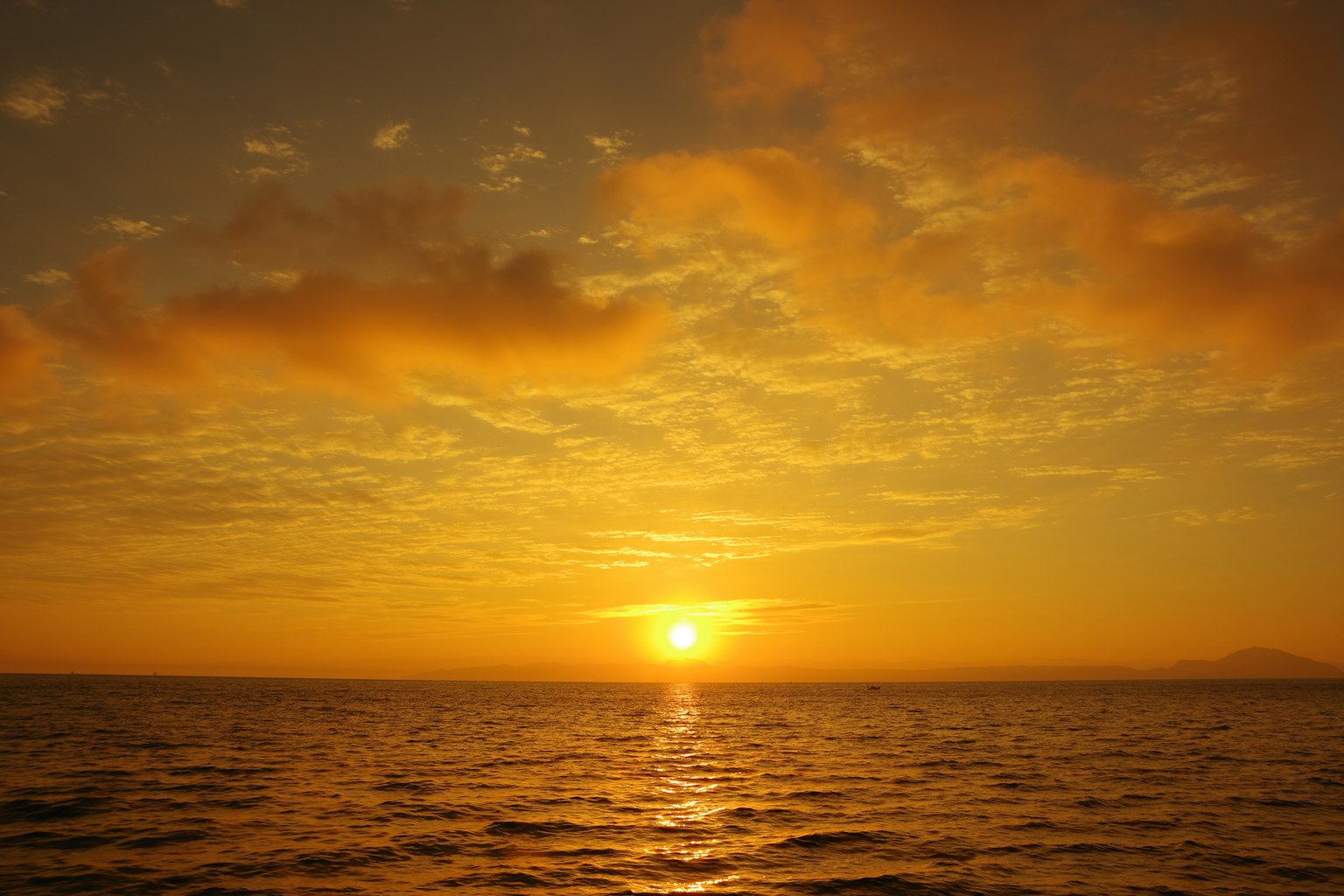 Beautiful sunset over the ocean
