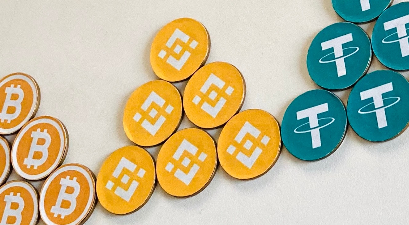 加密貨幣硬幣樣式代幣的抽象畫面
