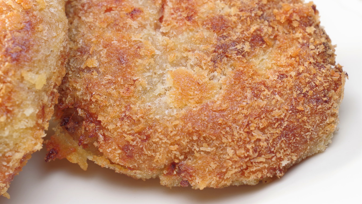 Crispy breaded fried croquette