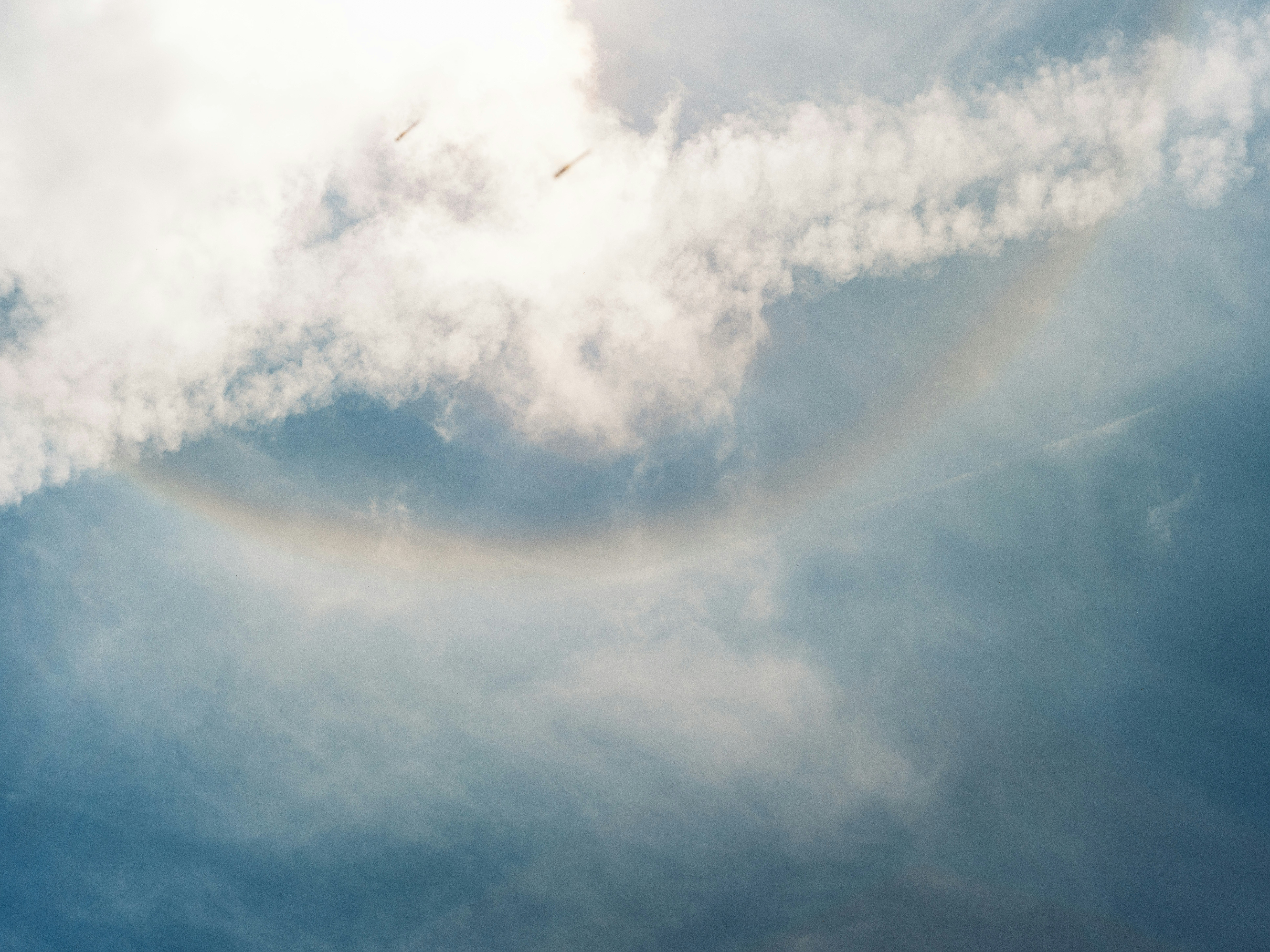 cloud-filled sky landscape