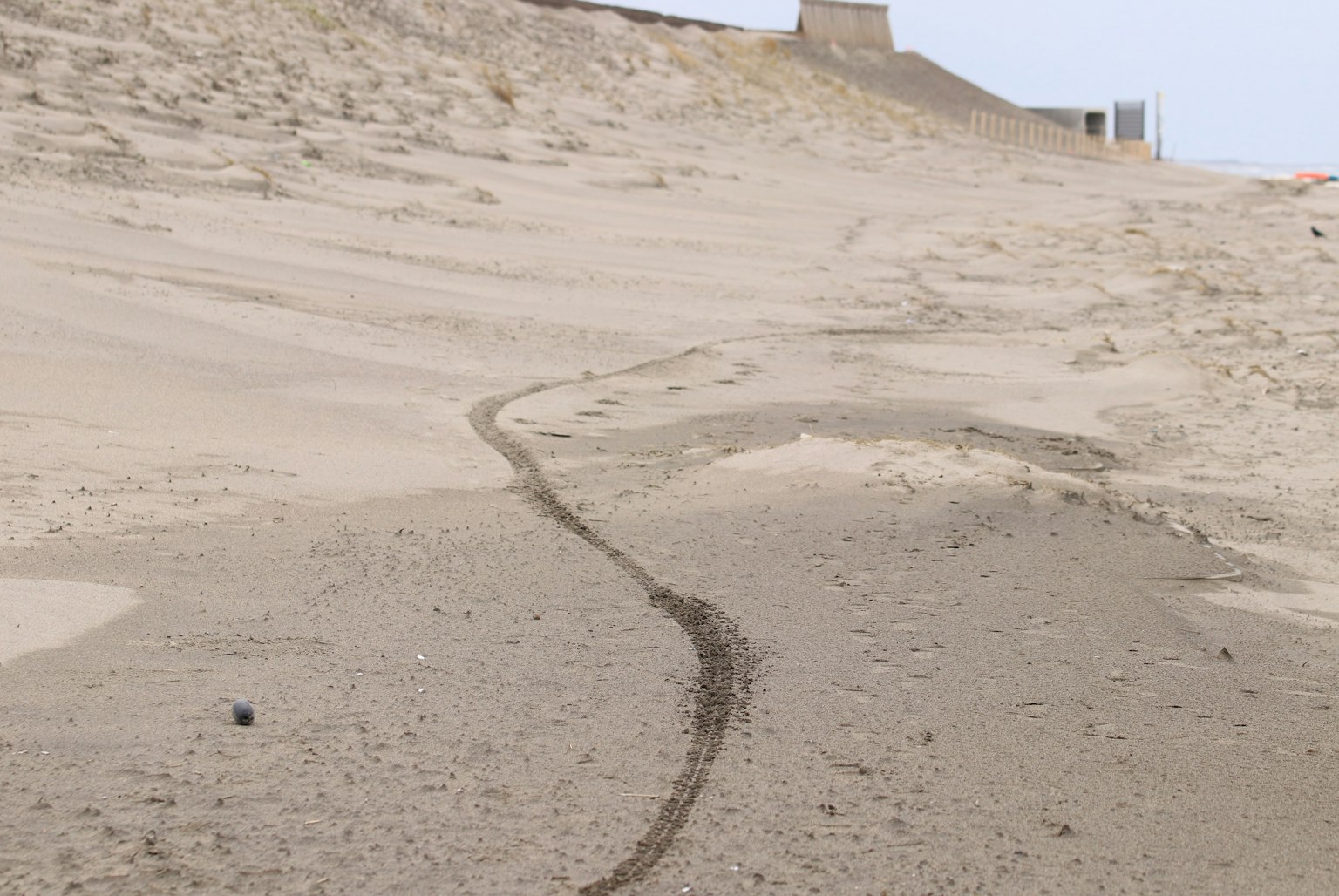 Image showing a sandy landscape with a winding path