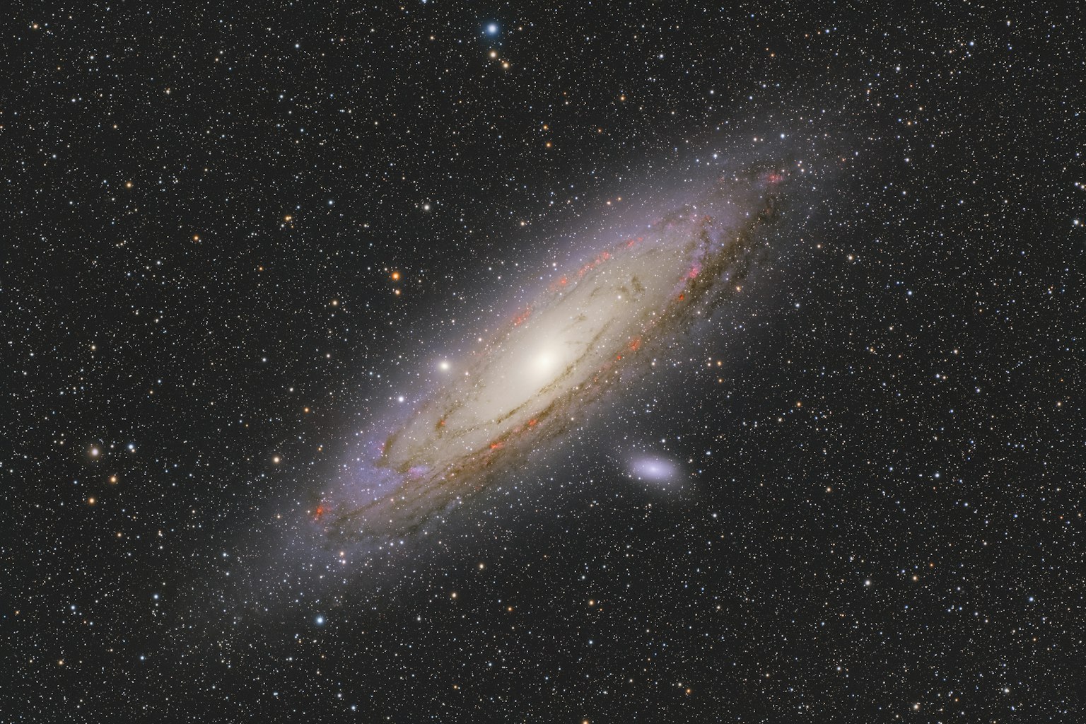 壮观的仙女座星系图像，星星和宇宙背景