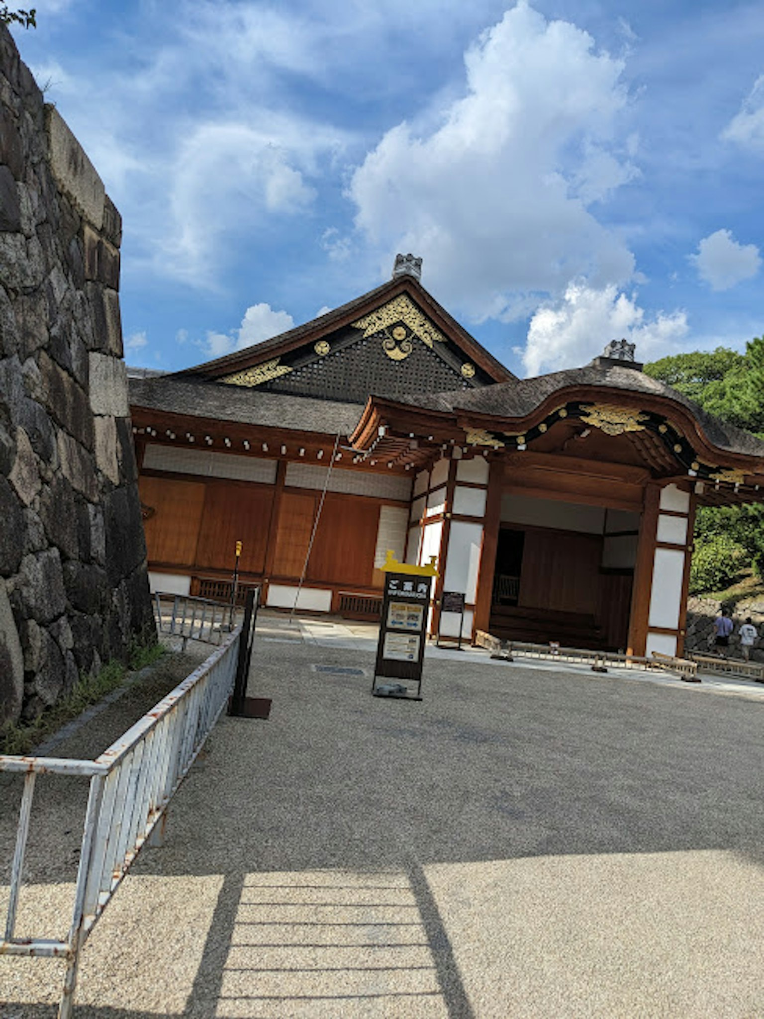 Traditional Japanese building with a blue sky background