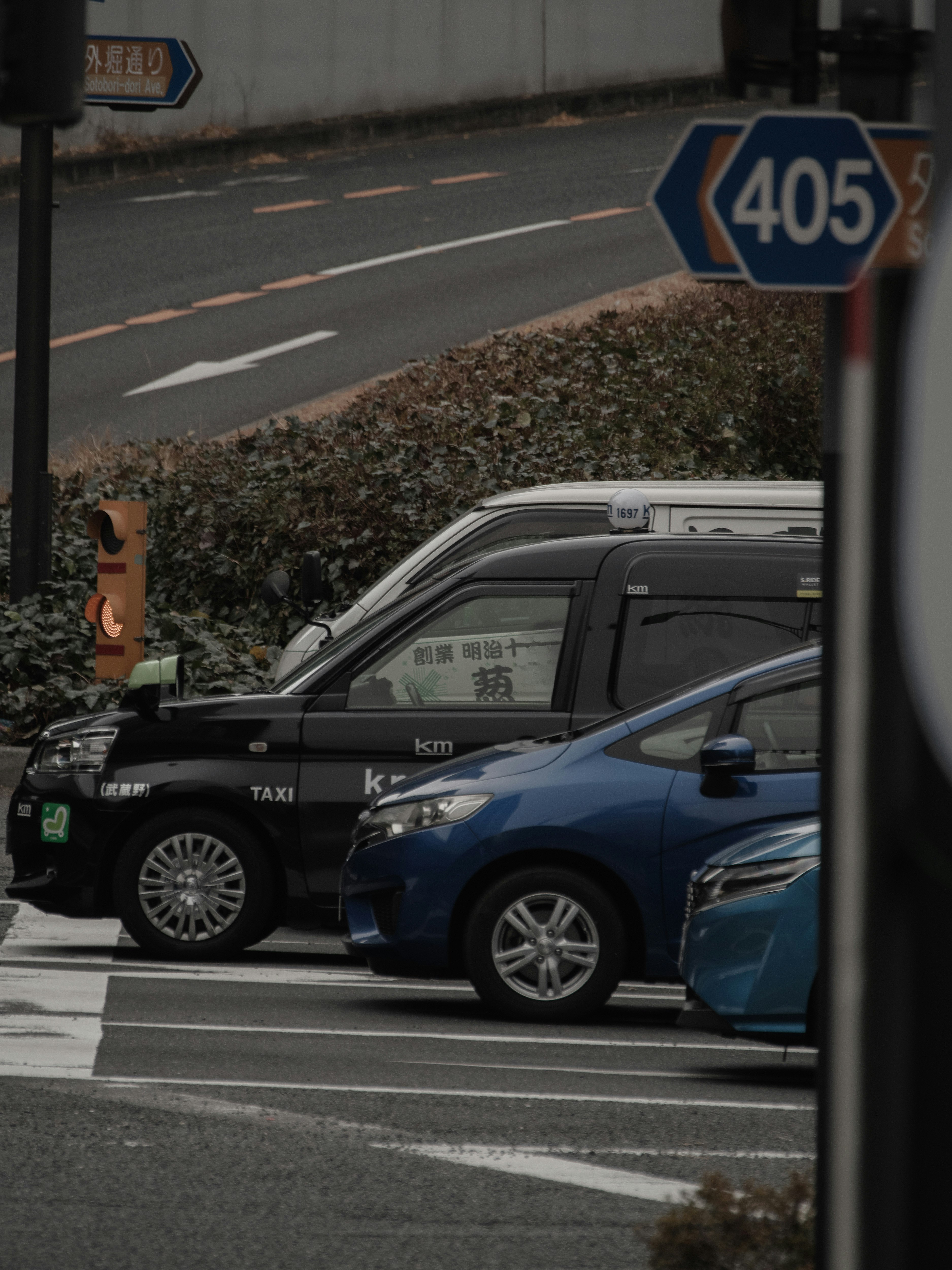 路口號誌前排隊的車輛