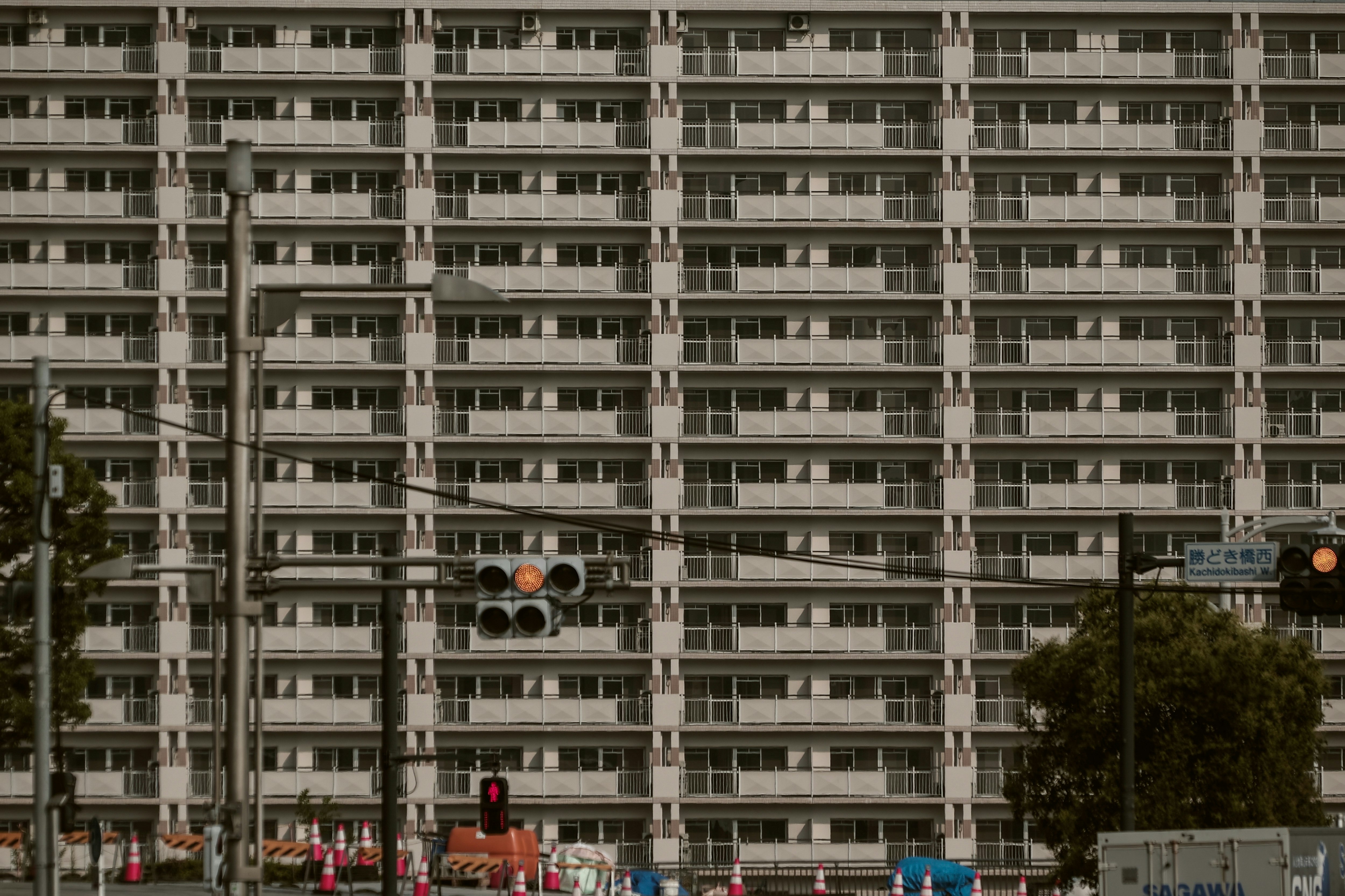 築地の高層マンション群の街並み