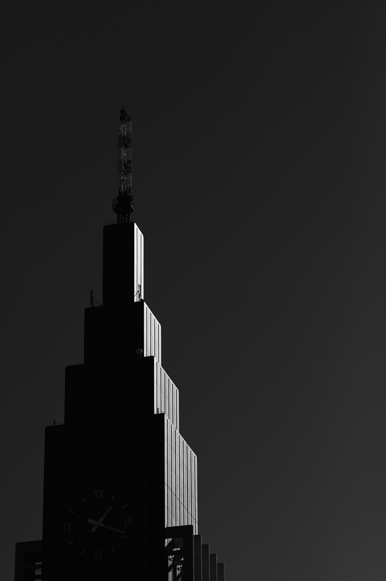 Silhouette de l'Empire State Building en noir et blanc