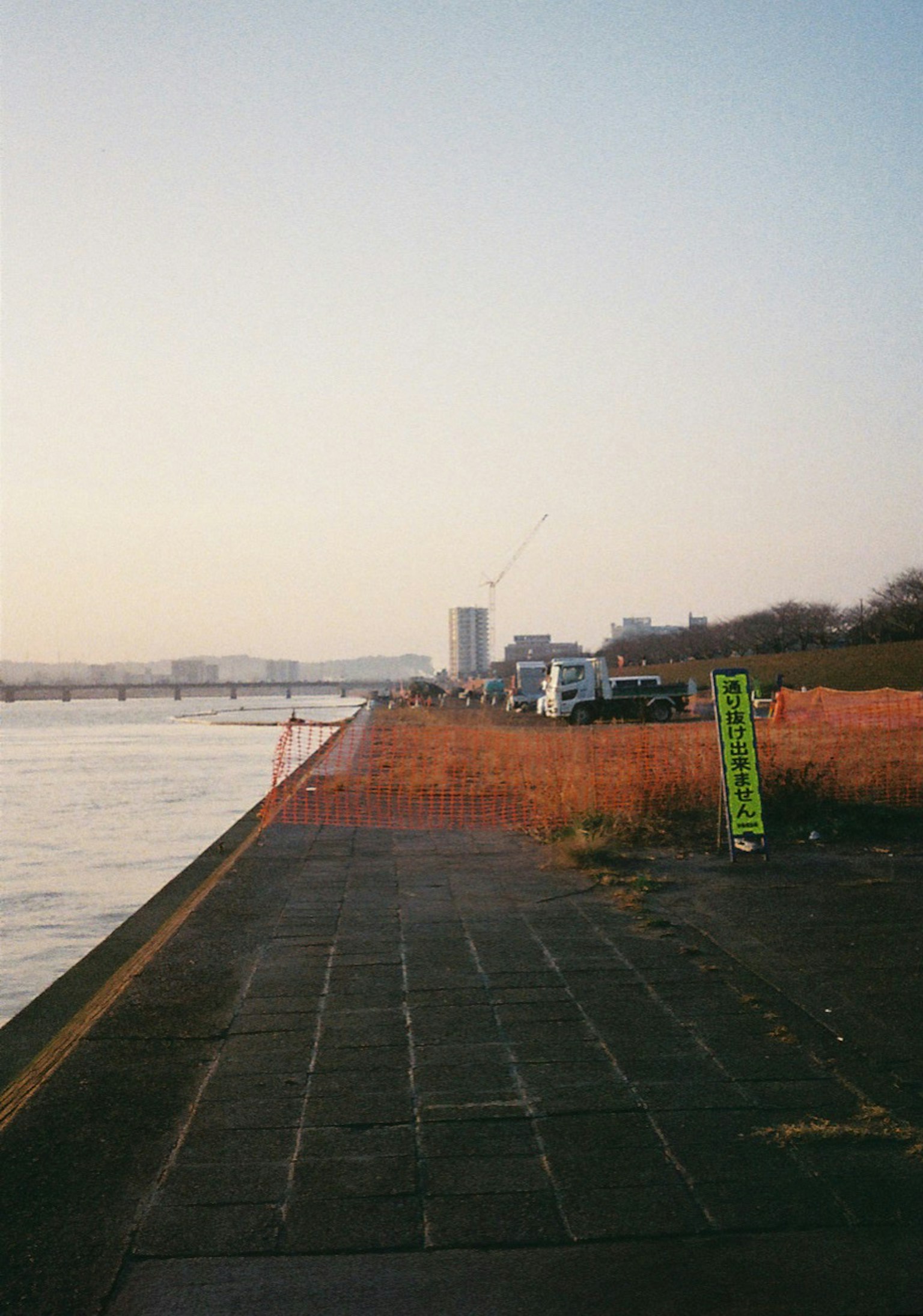 Uferpromenade mit geparkten Autos in der Dämmerung ruhige Atmosphäre
