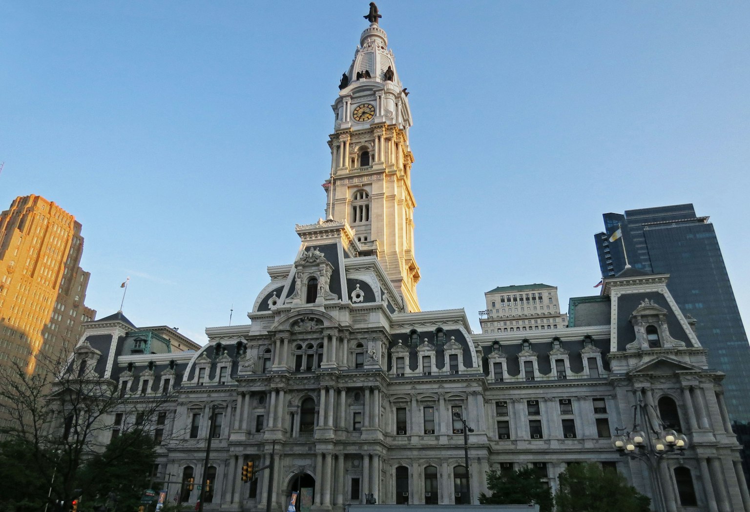 Philadelphia City Hall showcasing intricate architecture and tall clock tower