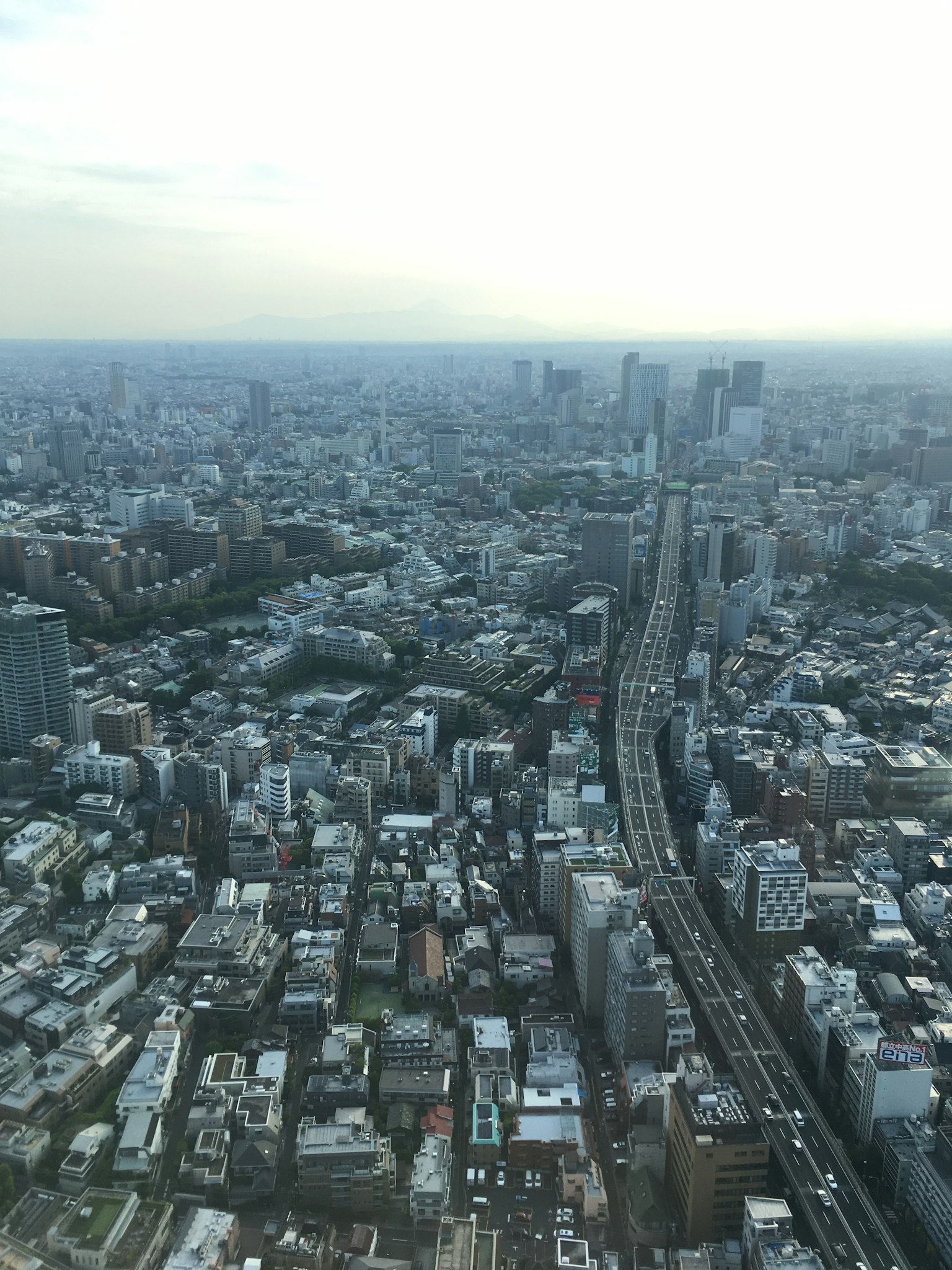 Aerial view of Tokyo's vast urban landscape