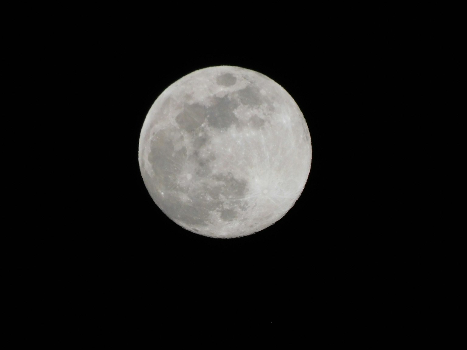 Bulan purnama melayang di langit gelap