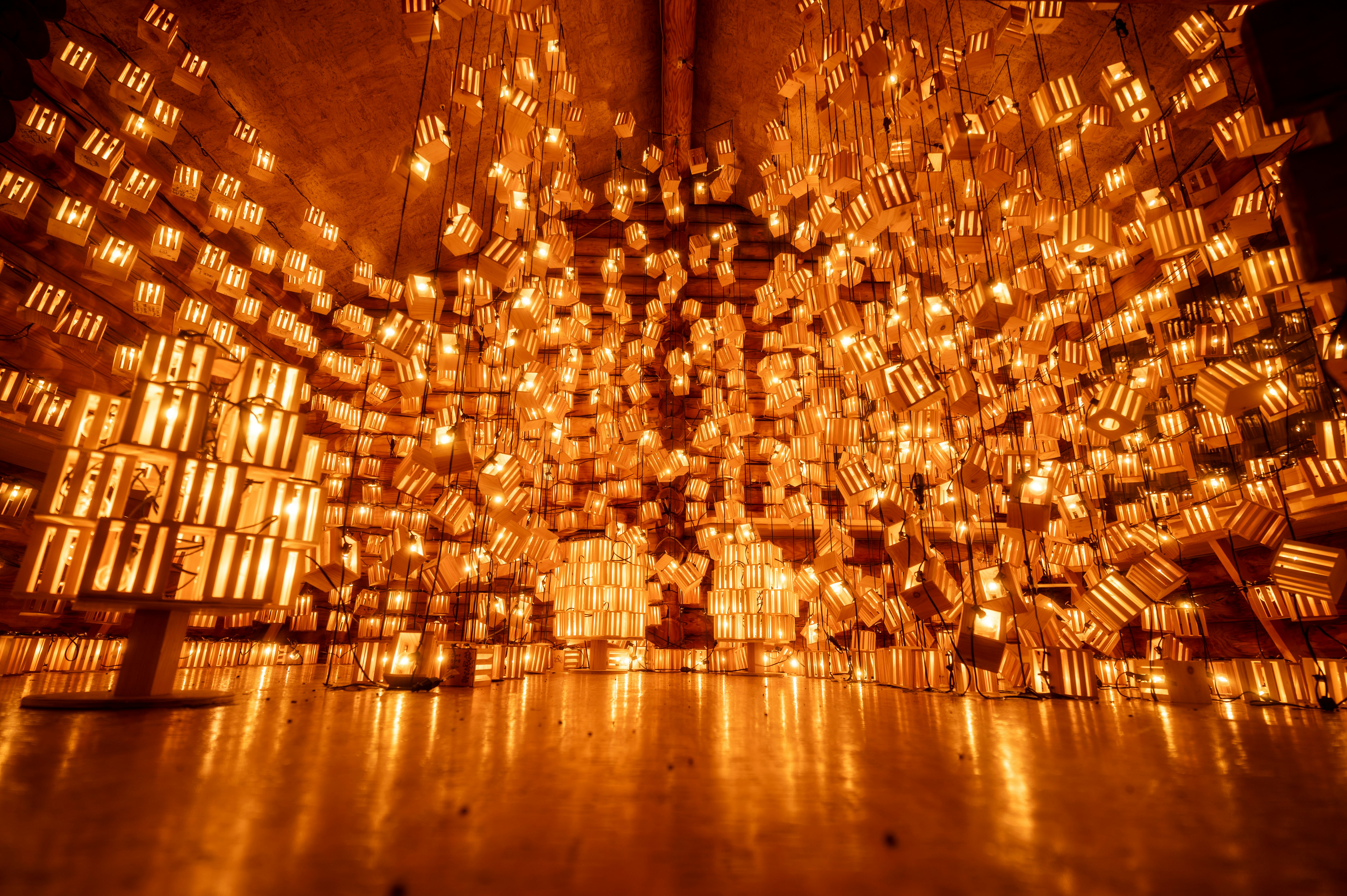 A mesmerizing night scene filled with countless lanterns