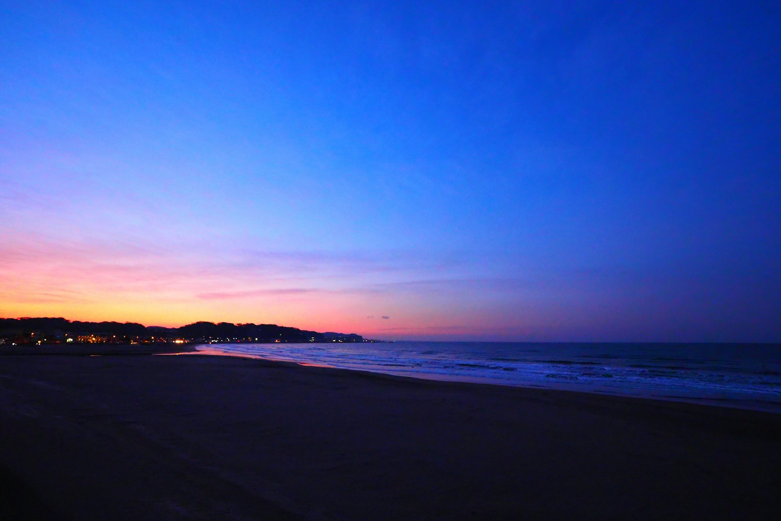 Beautiful coastal view at sunset