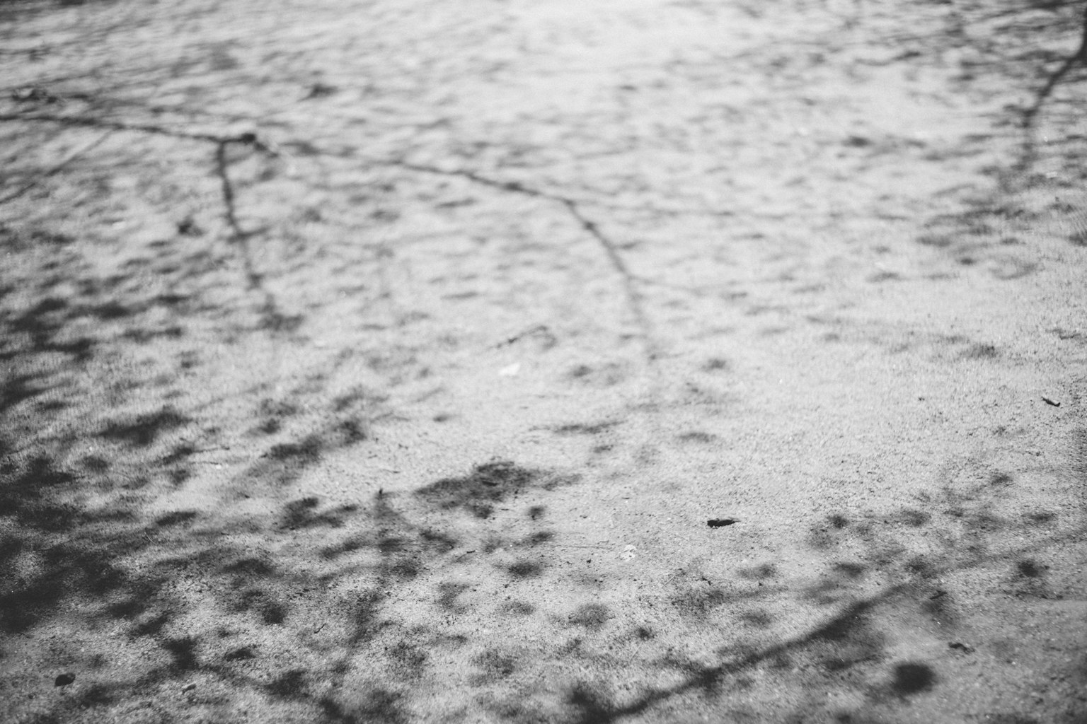 Motifs abstraits sur une surface au sol en noir et blanc