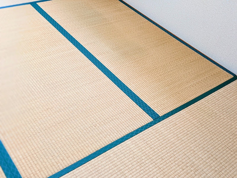 畳の目と縁取りのある床のアップ