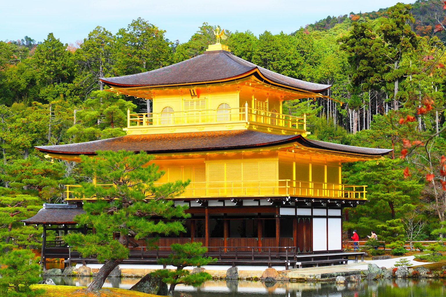 Kinkaku-ji un magnifique temple doré entouré de jardins luxuriants