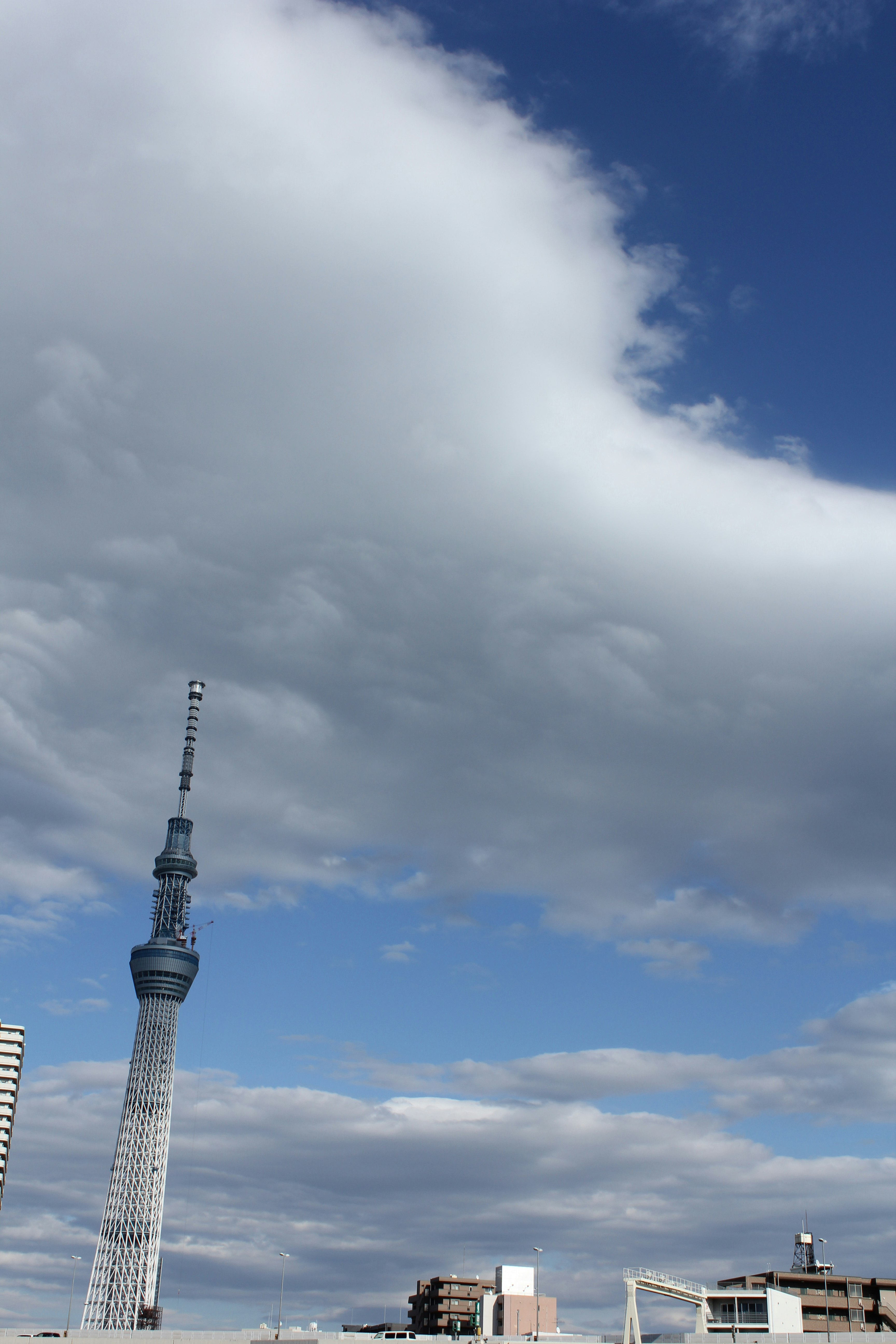 藍天與雲層下的東京晴空塔