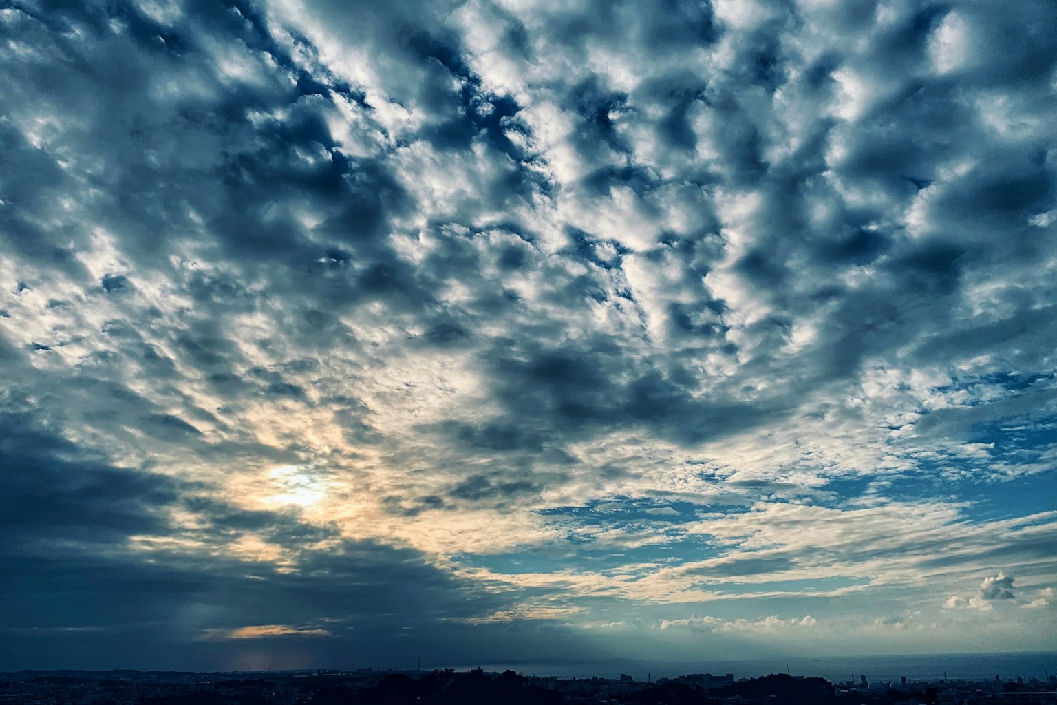 美丽的风景，蓝天和白云