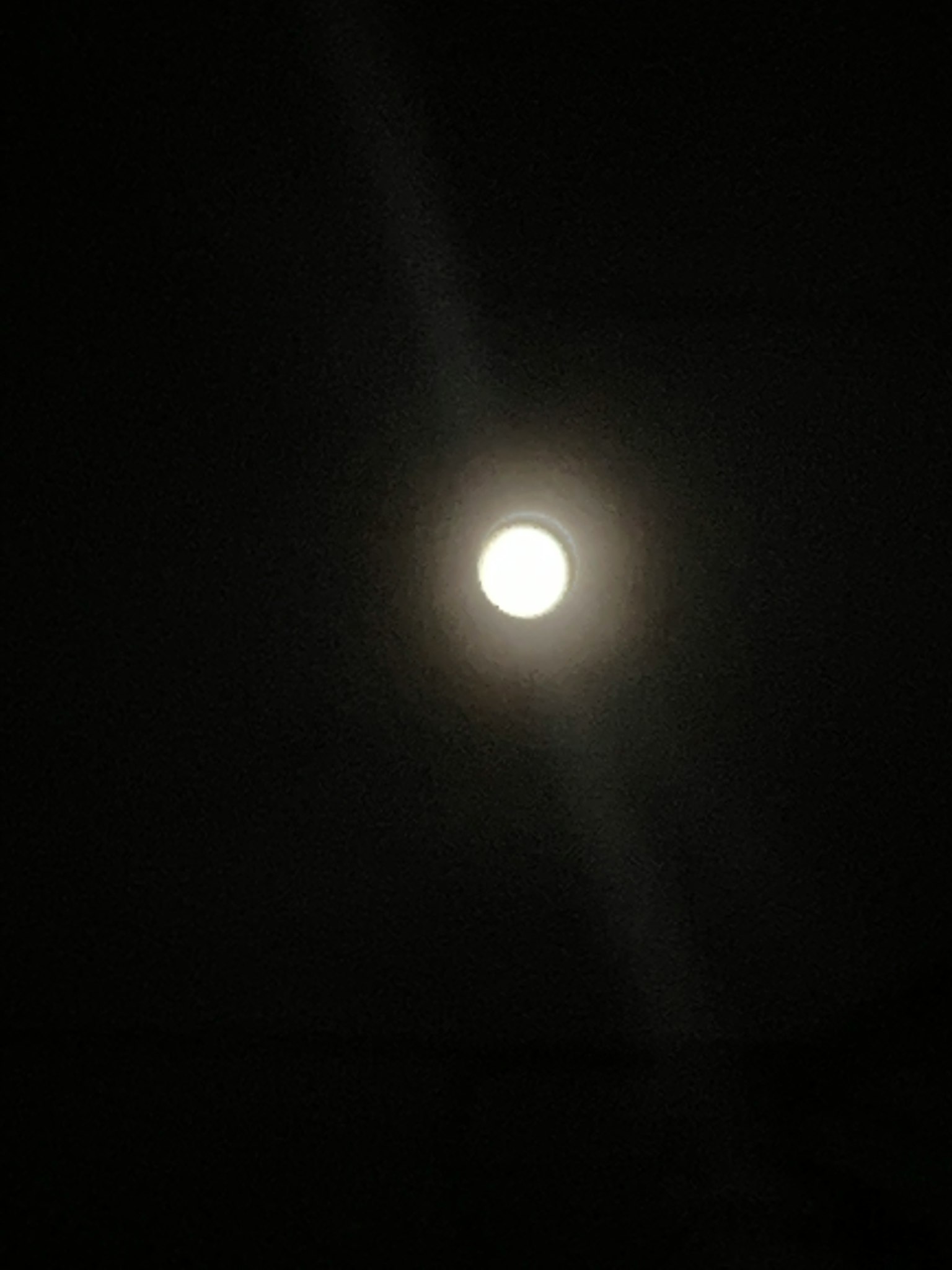 夜空中明亮的满月被黑暗环绕