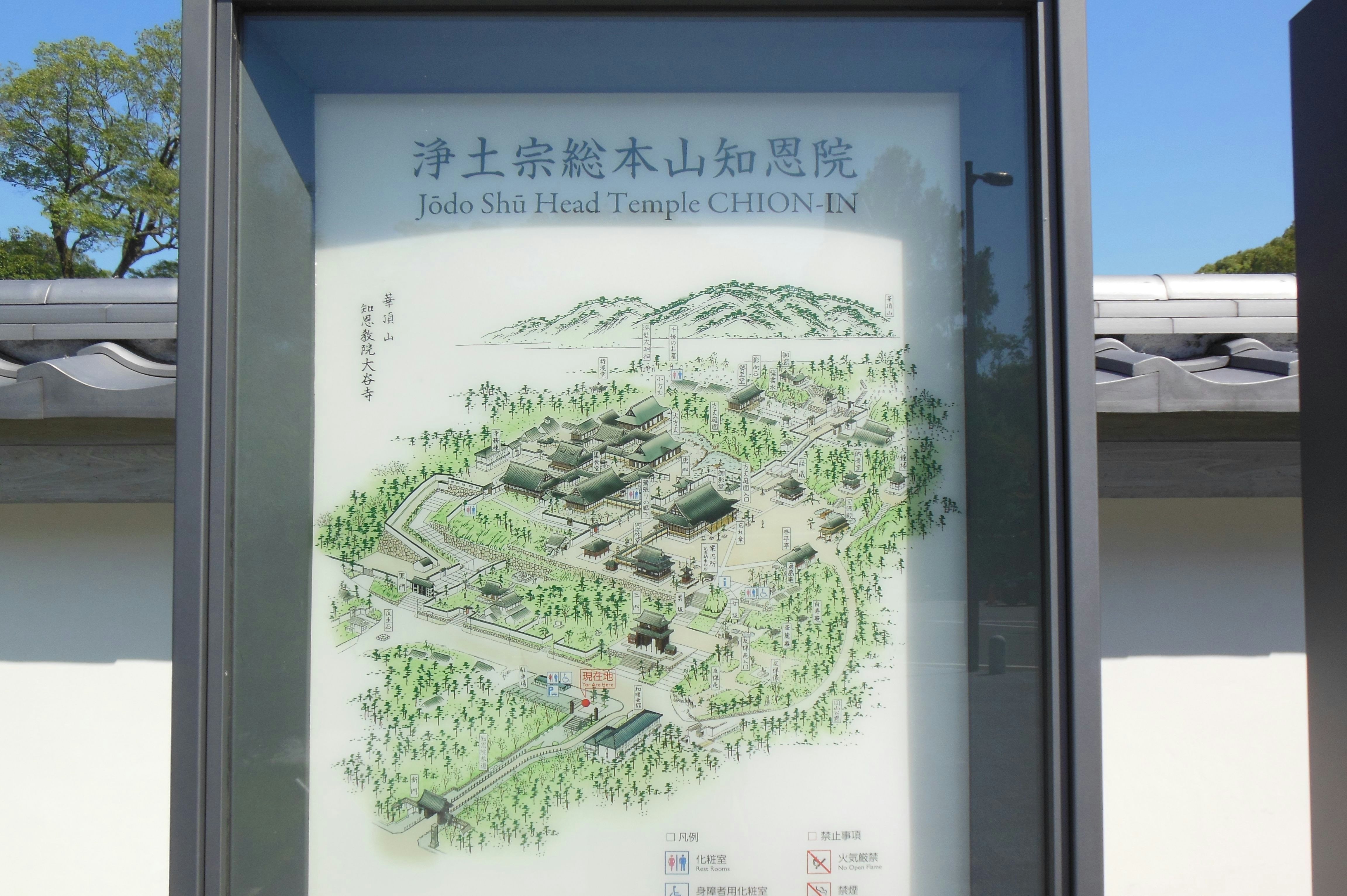 寺院场地示意信息牌