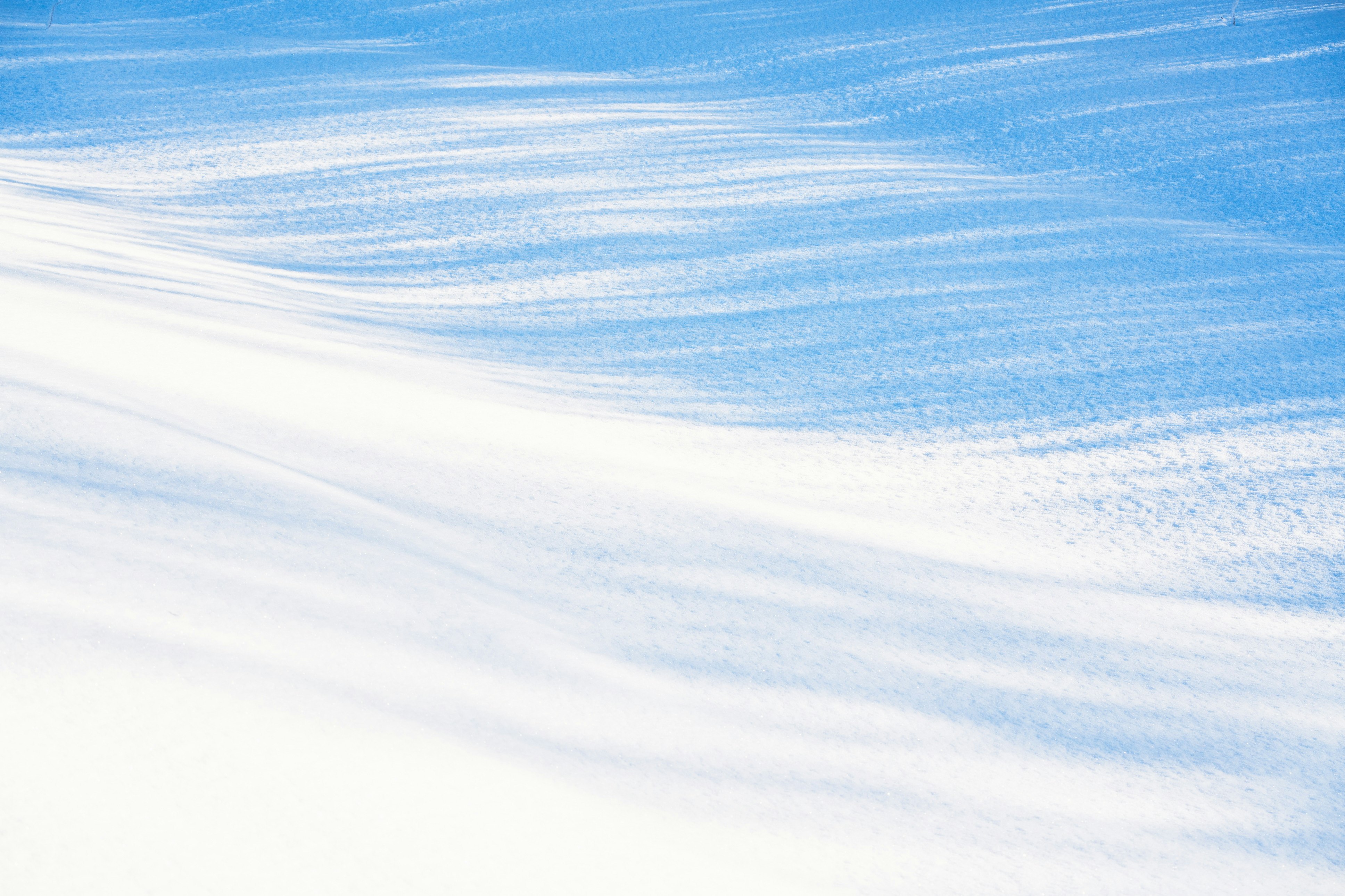 雪原に広がる風の筋のような模様